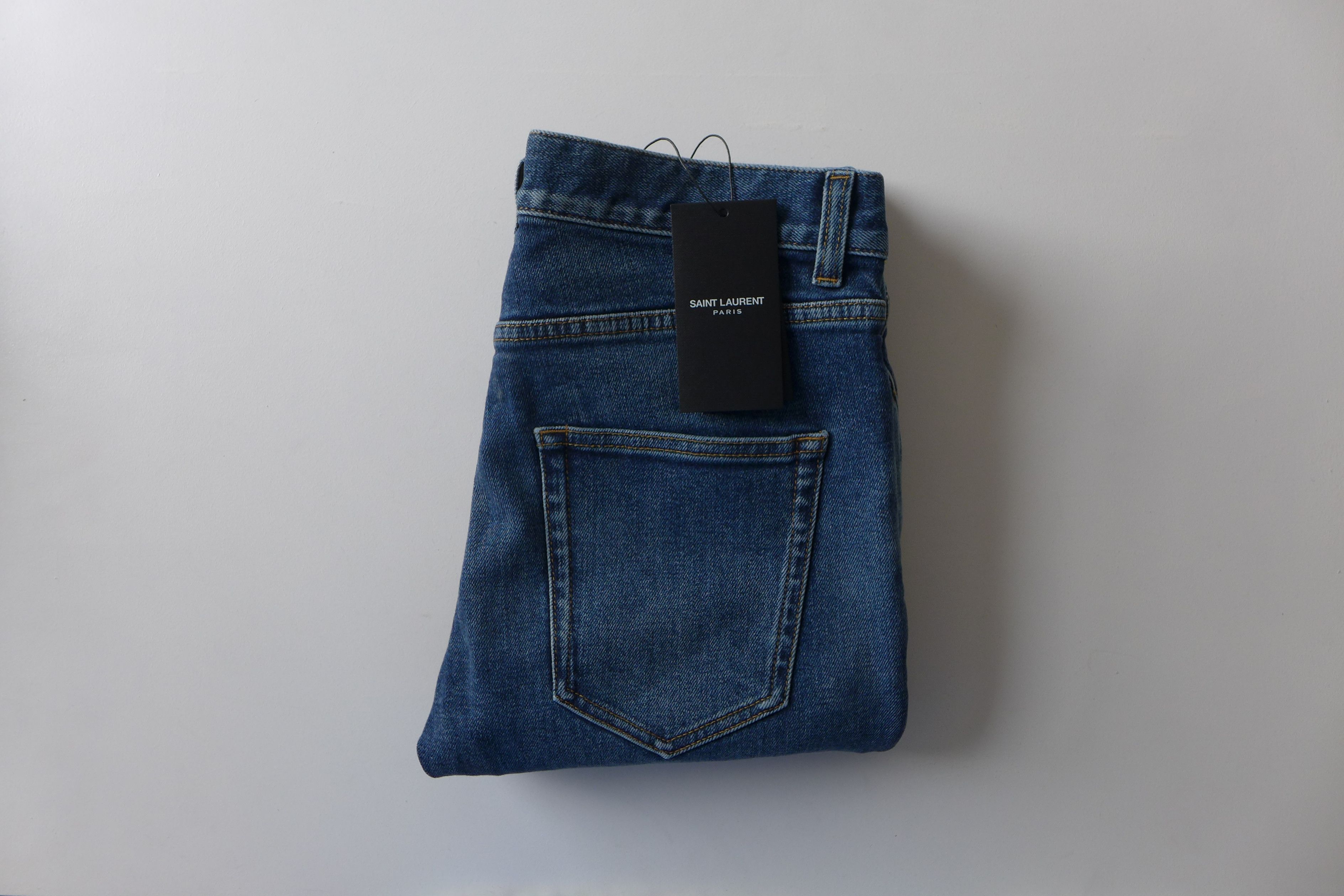Saint Laurent Paris Saint Laurent FW18 D02 Jeans - Washed Blue Denim Size US 28 / EU 44 - 11 Thumbnail