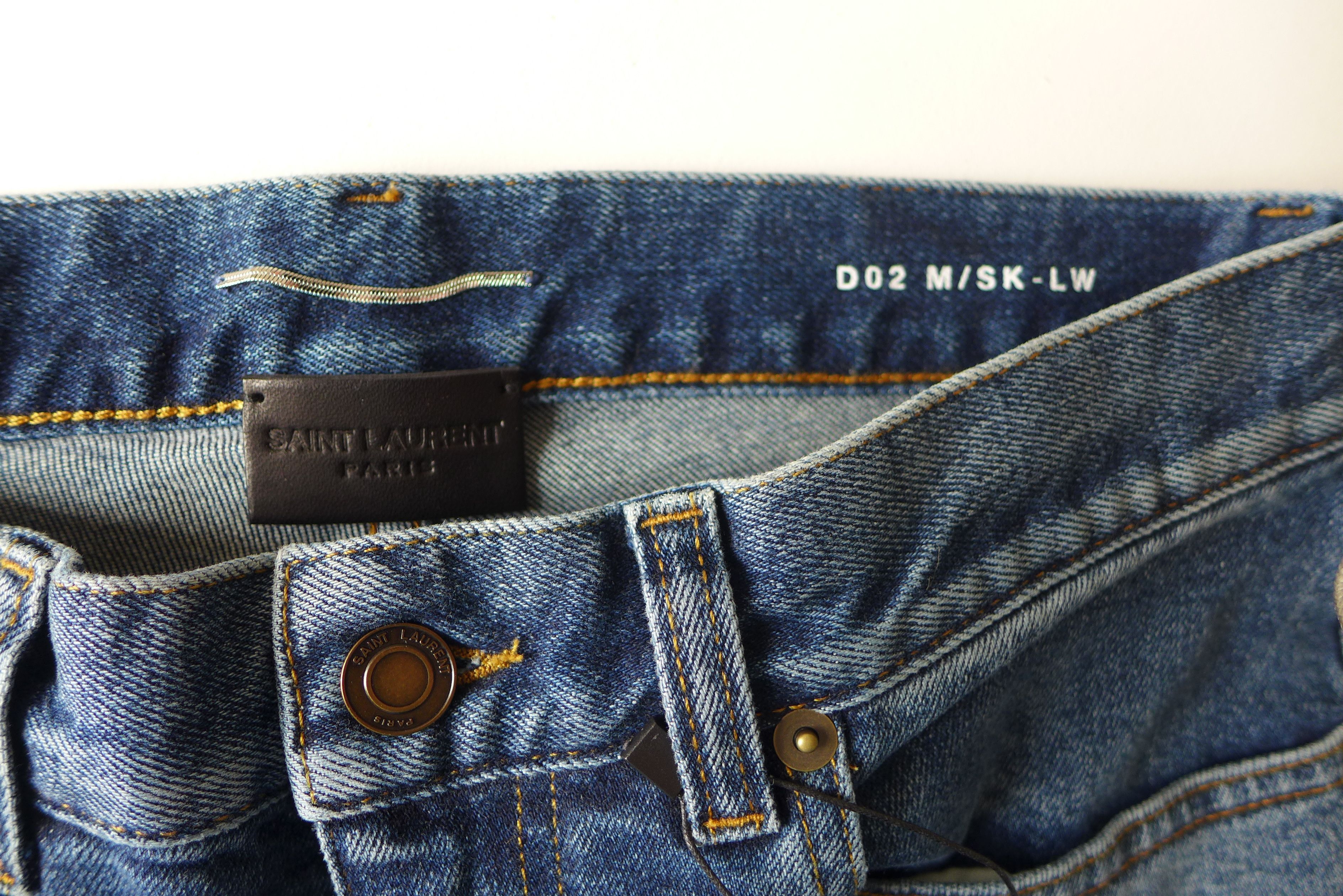 Saint Laurent Paris Saint Laurent FW18 D02 Jeans - Washed Blue Denim Size US 28 / EU 44 - 7 Thumbnail