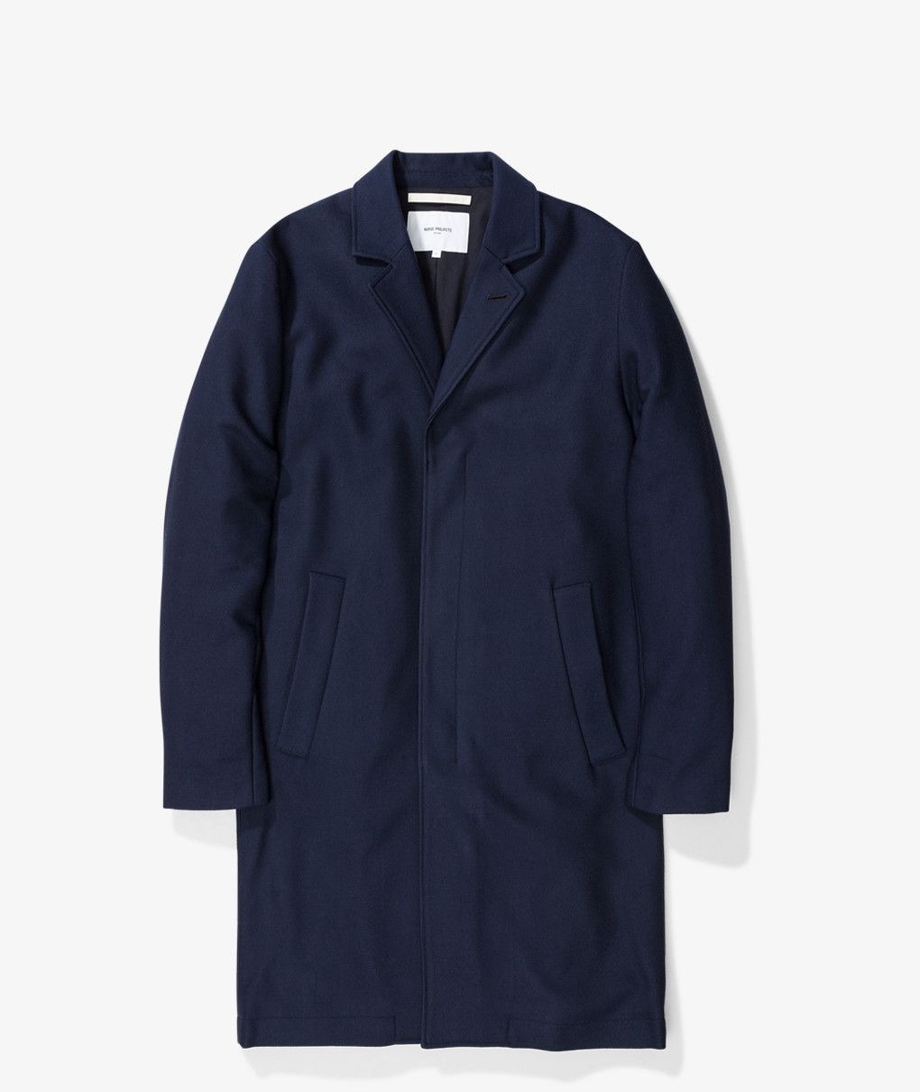 image of Norse Projects Sundsval Coat - Dark Navy, Men's (Size XL)