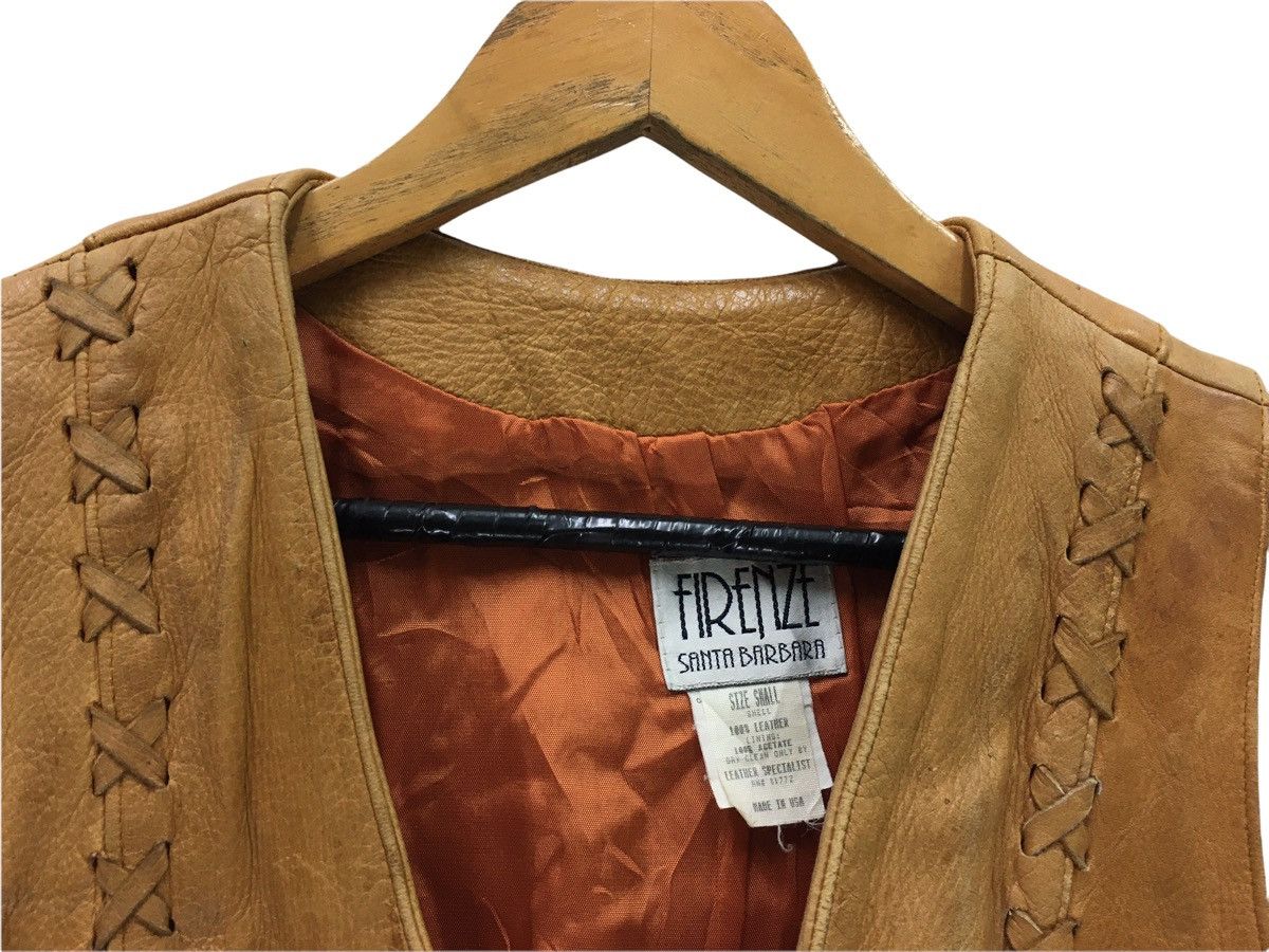Seditionaries Vintage Firenze Santa Barbara Leather Vest Jacket Size US S / EU 44-46 / 1 - 6 Thumbnail