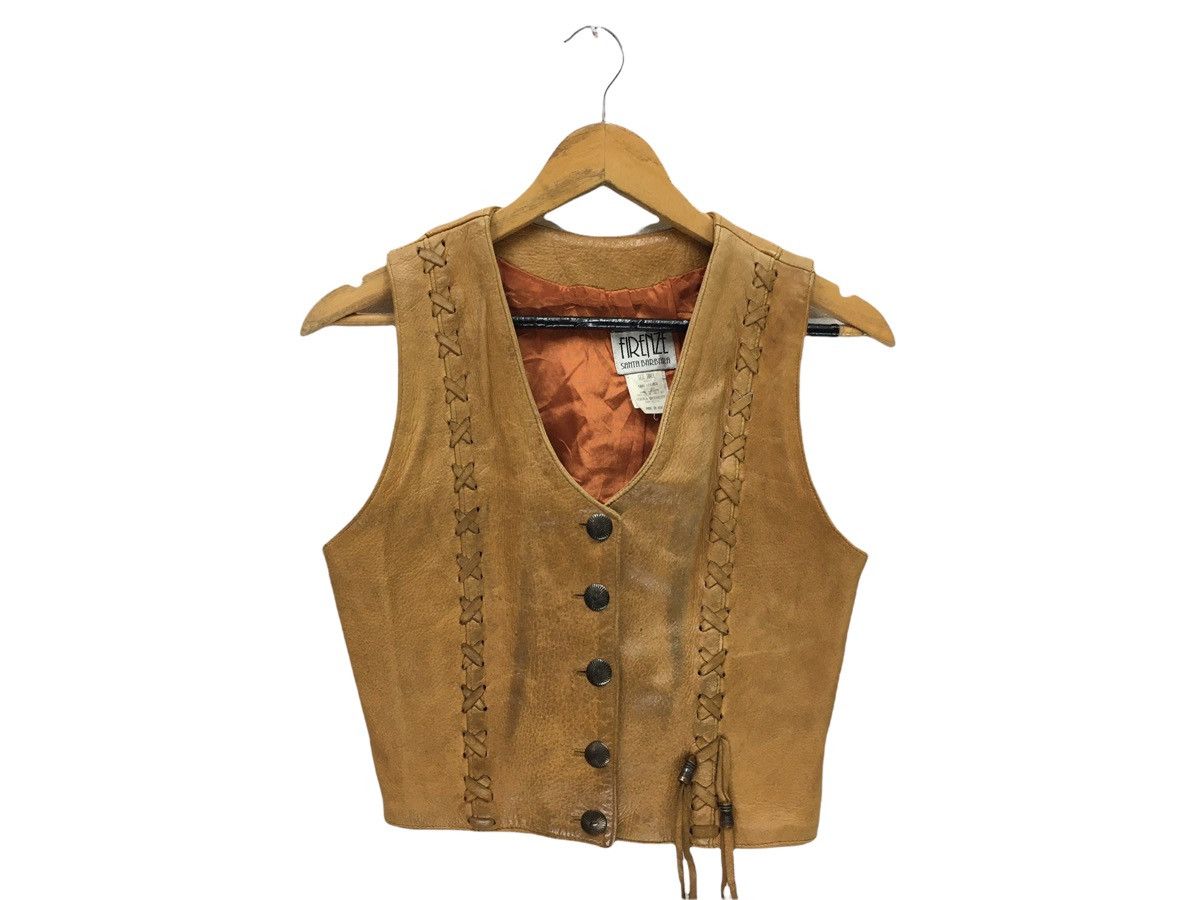 Seditionaries Vintage Firenze Santa Barbara Leather Vest Jacket Size US S / EU 44-46 / 1 - 1 Thumbnail