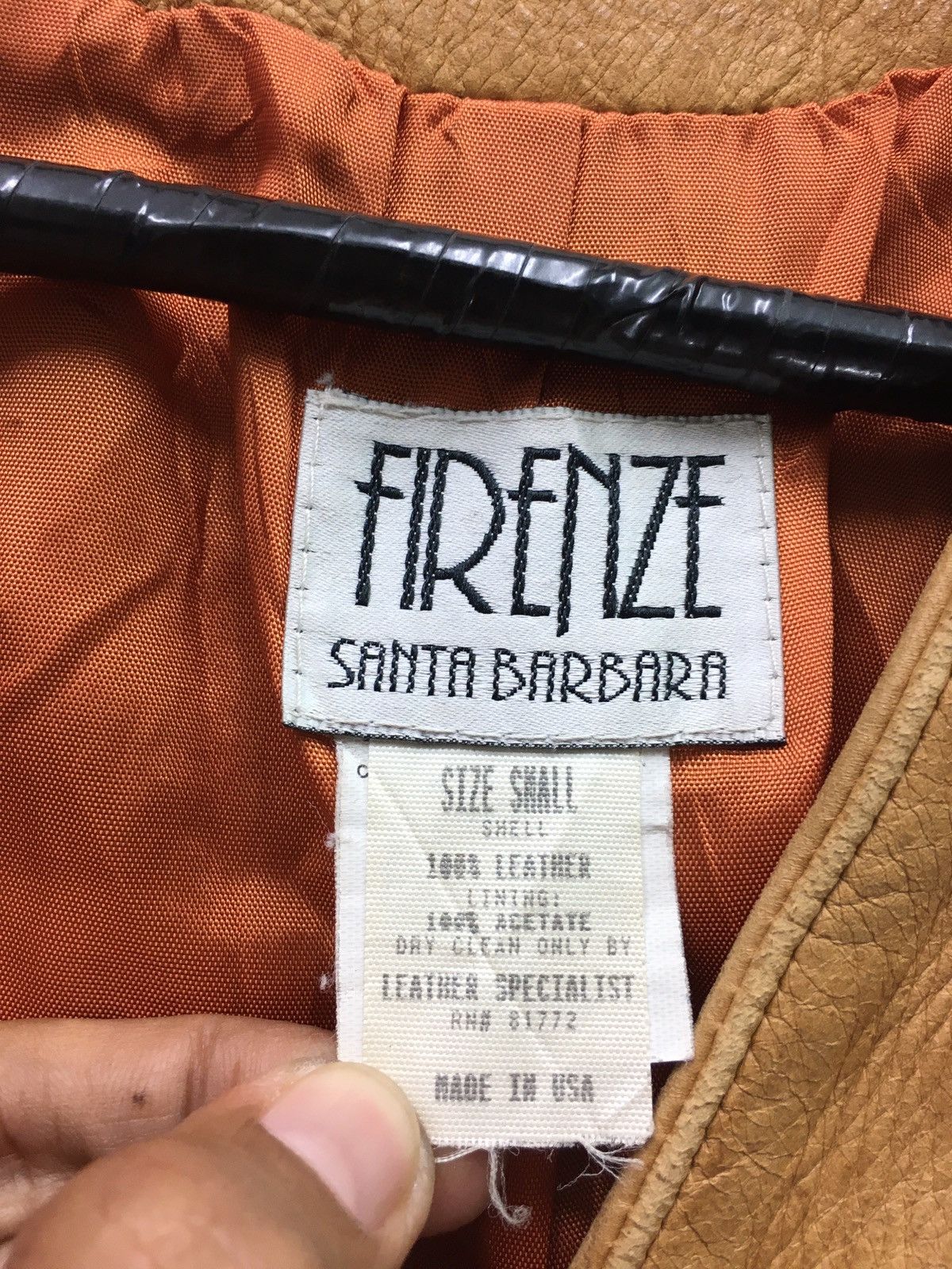 Seditionaries Vintage Firenze Santa Barbara Leather Vest Jacket Size US S / EU 44-46 / 1 - 7 Thumbnail