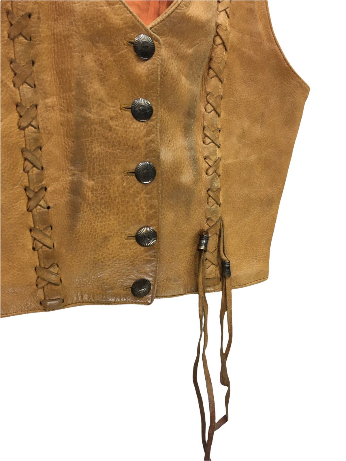 Seditionaries Vintage Firenze Santa Barbara Leather Vest Jacket Size US S / EU 44-46 / 1 - 4 Thumbnail