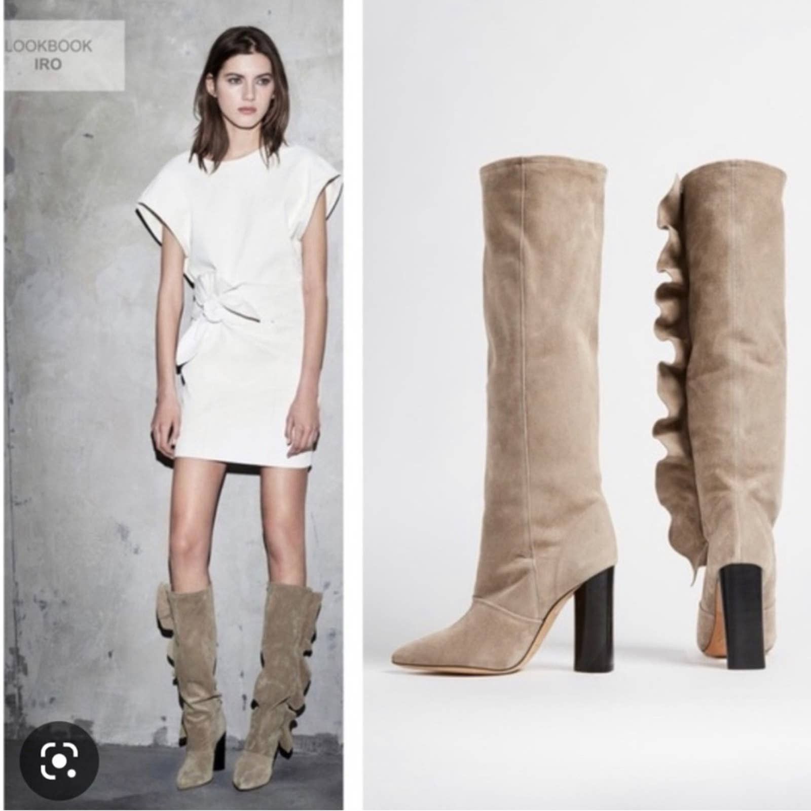 IRO Suede Cidravol Ruffle Boots
