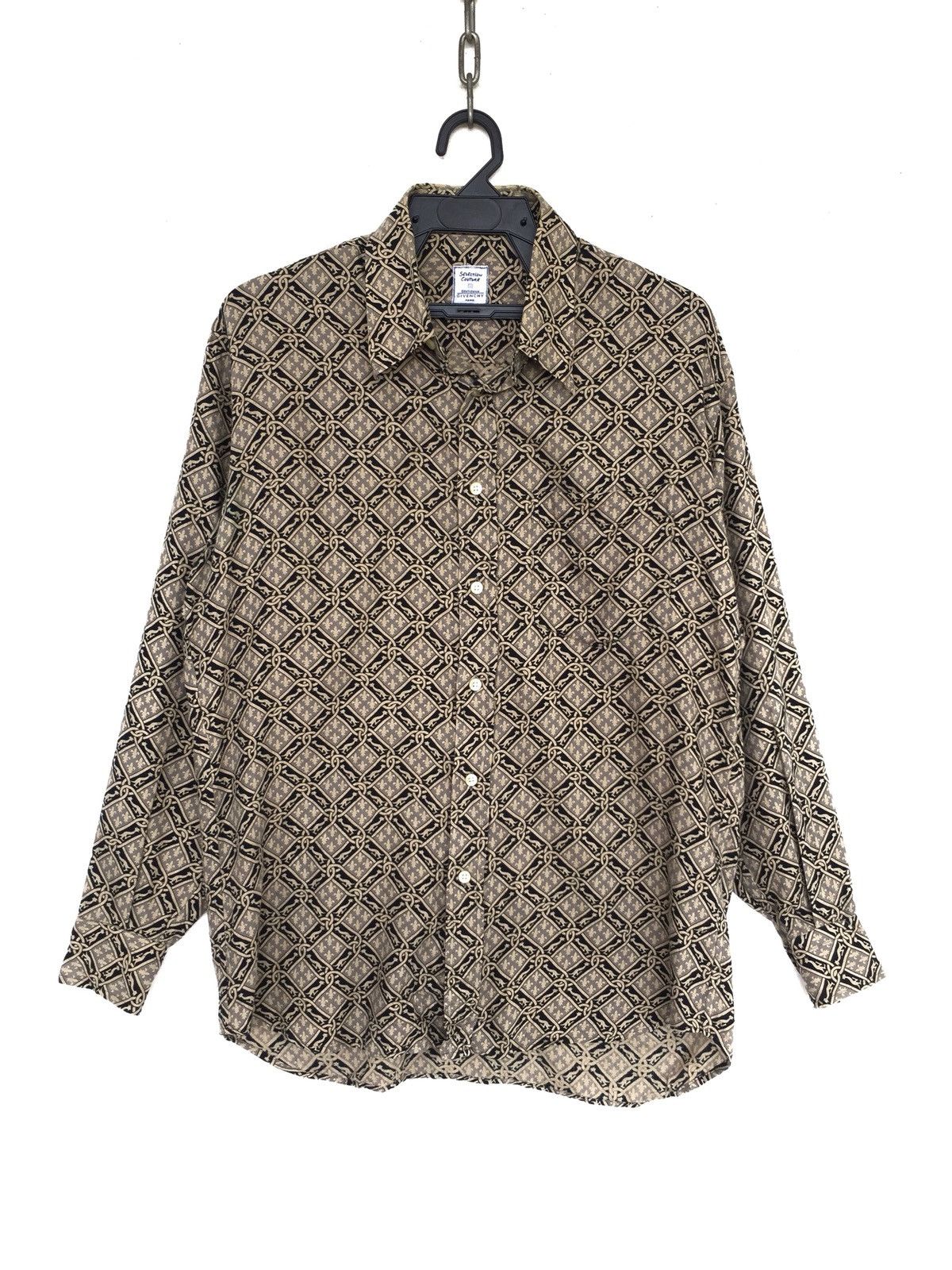 Givenchy Old Givenchy Paris Classic Printed Button Up Shirt Size US L / EU 52-54 / 3 - 2 Thumbnail