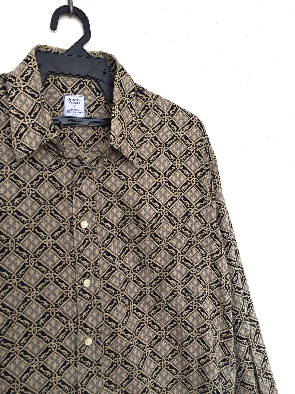 Givenchy Old Givenchy Paris Classic Printed Button Up Shirt Size US L / EU 52-54 / 3 - 1 Thumbnail