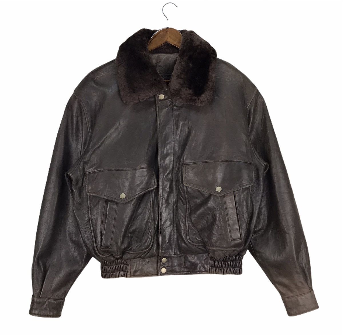 Vintage Roberto Massini A-2 Leather Fur Jacket