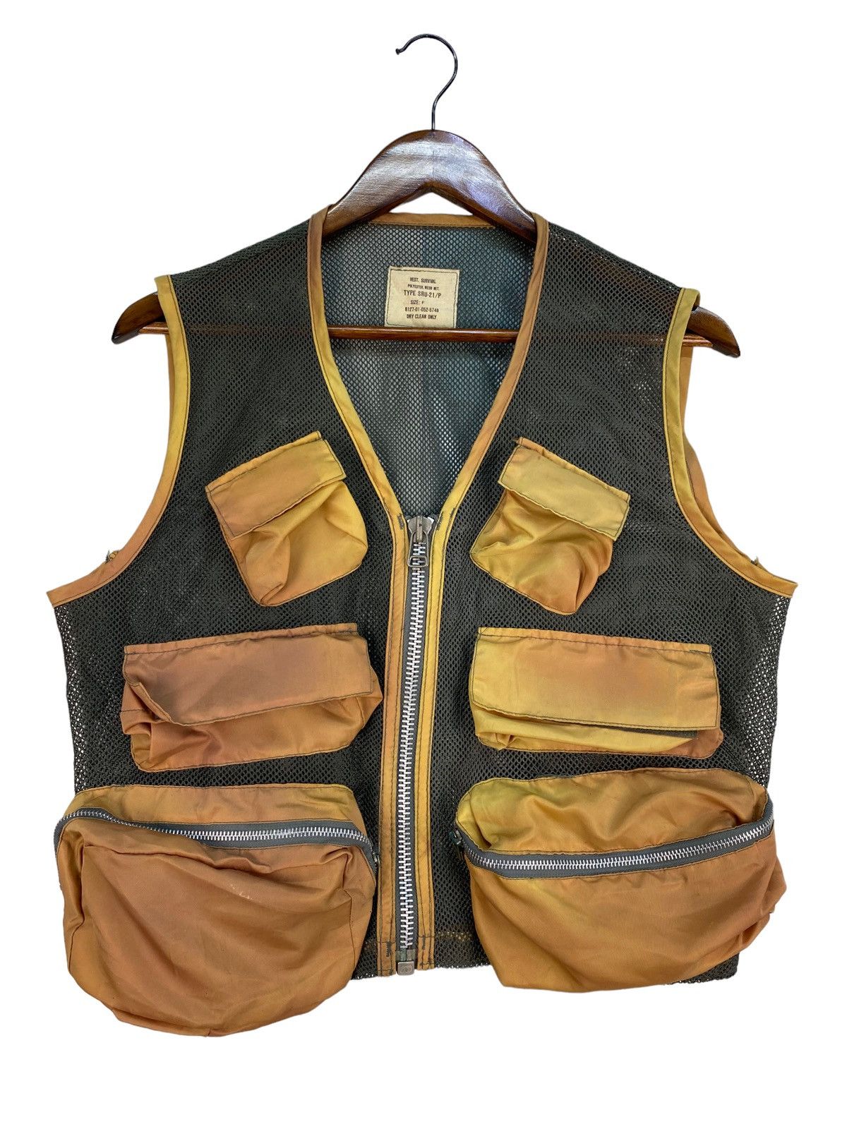 image of Vintage Military Survival Tectical Vest in Green, Men's (Size Medium)