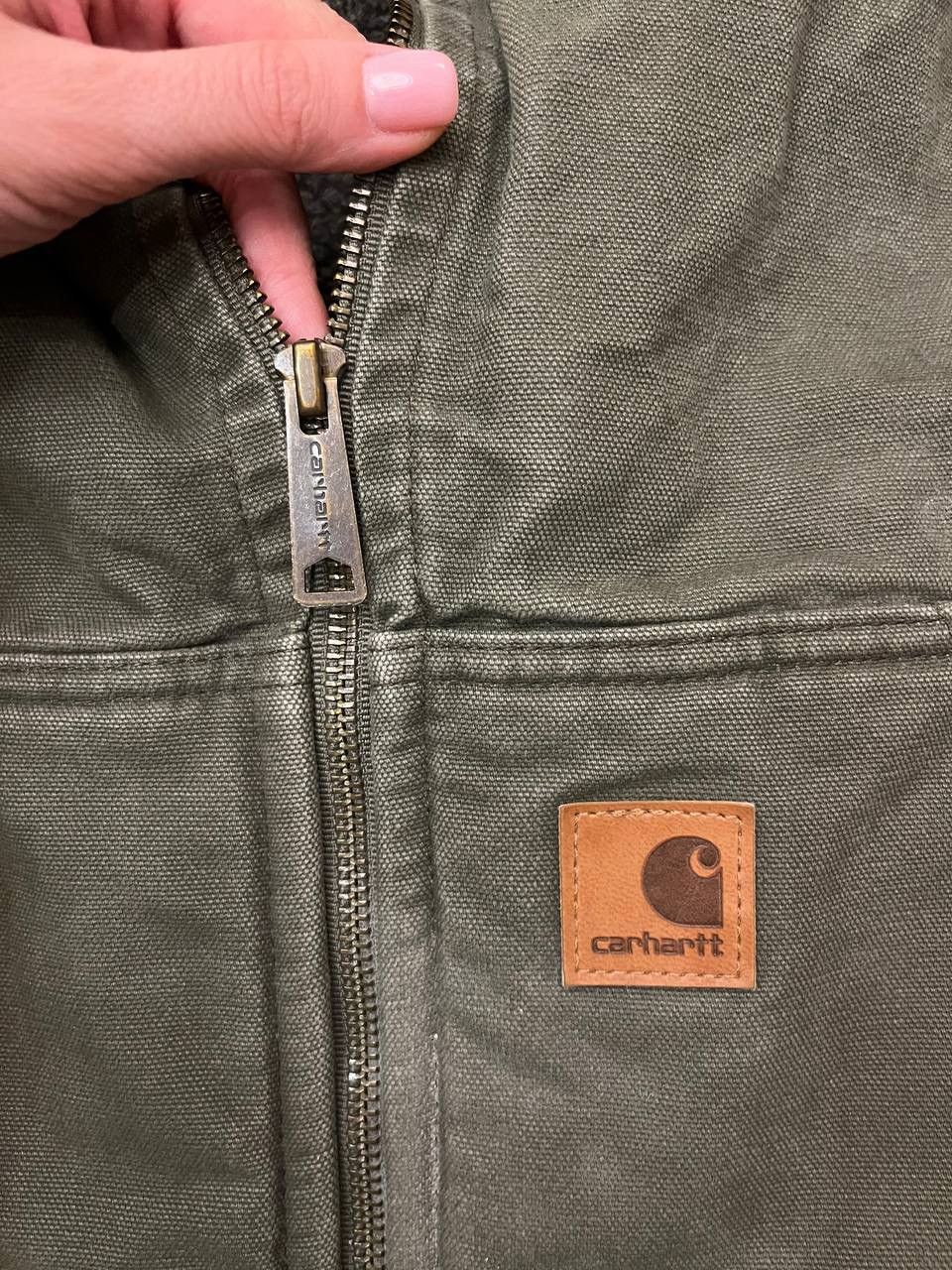 Carhartt Vintage Carhartt Olive Green Fleecce Workwear Vest Size:3XL Size US XXL / EU 58 / 5 - 2 Thumbnail