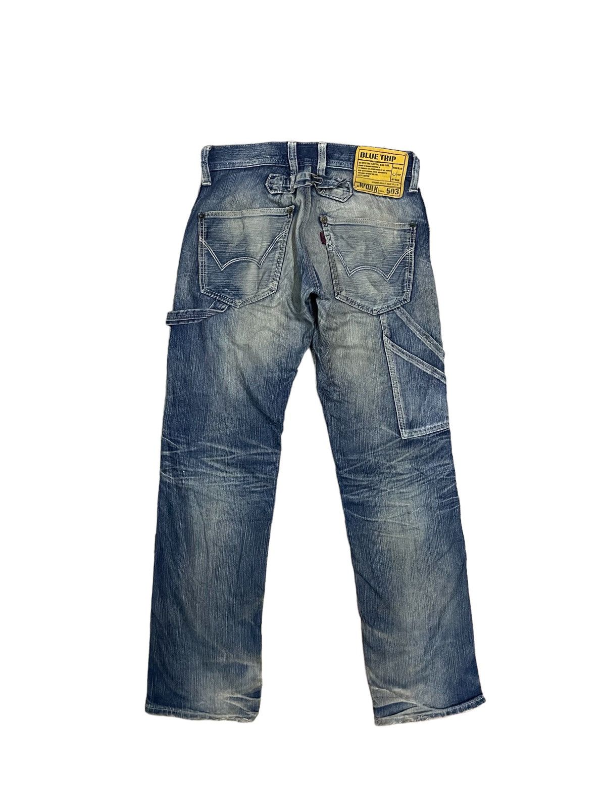 Edwin Vintage Edwin Blue Trip Carpenter Buckle Back Rusty Jeans Size US 29 - 8 Thumbnail