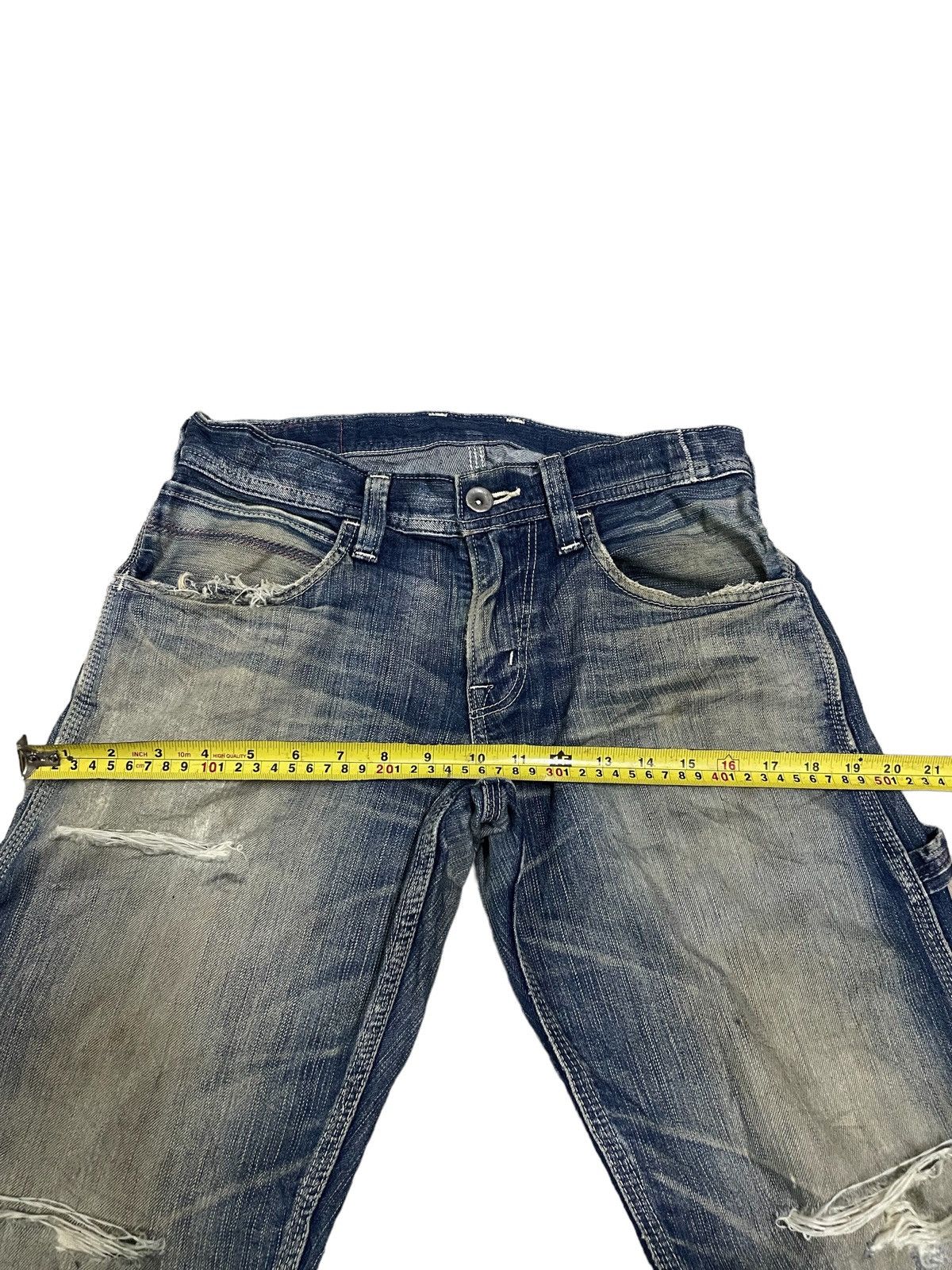 Edwin Vintage Edwin Blue Trip Carpenter Buckle Back Rusty Jeans Size US 29 - 15 Thumbnail