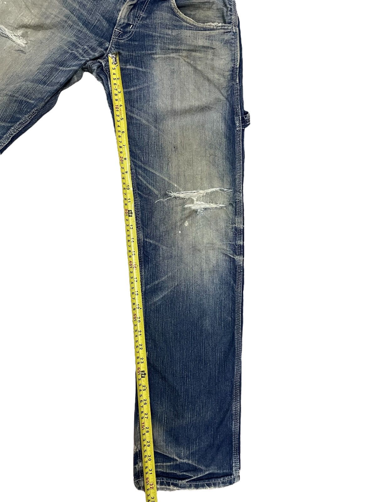 Edwin Vintage Edwin Blue Trip Carpenter Buckle Back Rusty Jeans Size US 29 - 14 Thumbnail
