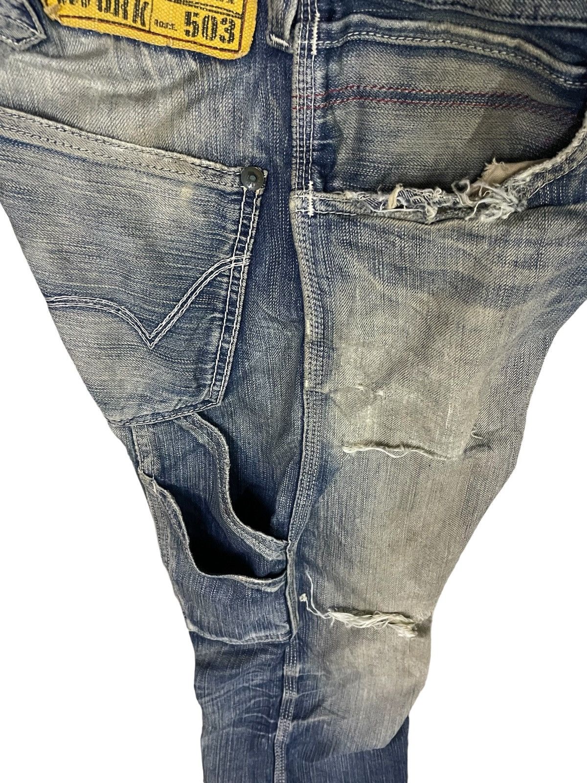 Edwin Vintage Edwin Blue Trip Carpenter Buckle Back Rusty Jeans Size US 29 - 6 Thumbnail