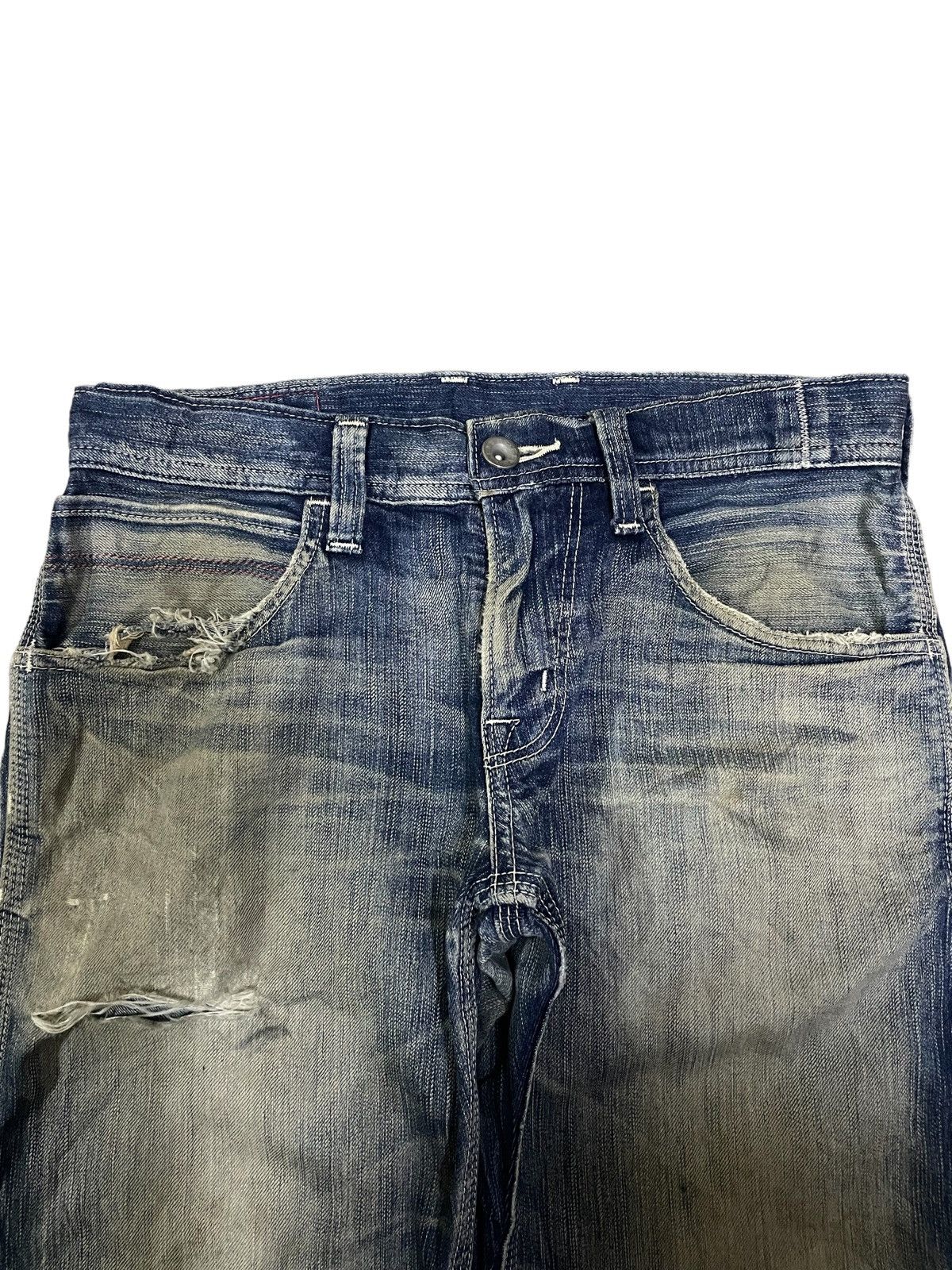 Edwin Vintage Edwin Blue Trip Carpenter Buckle Back Rusty Jeans Size US 29 - 3 Thumbnail