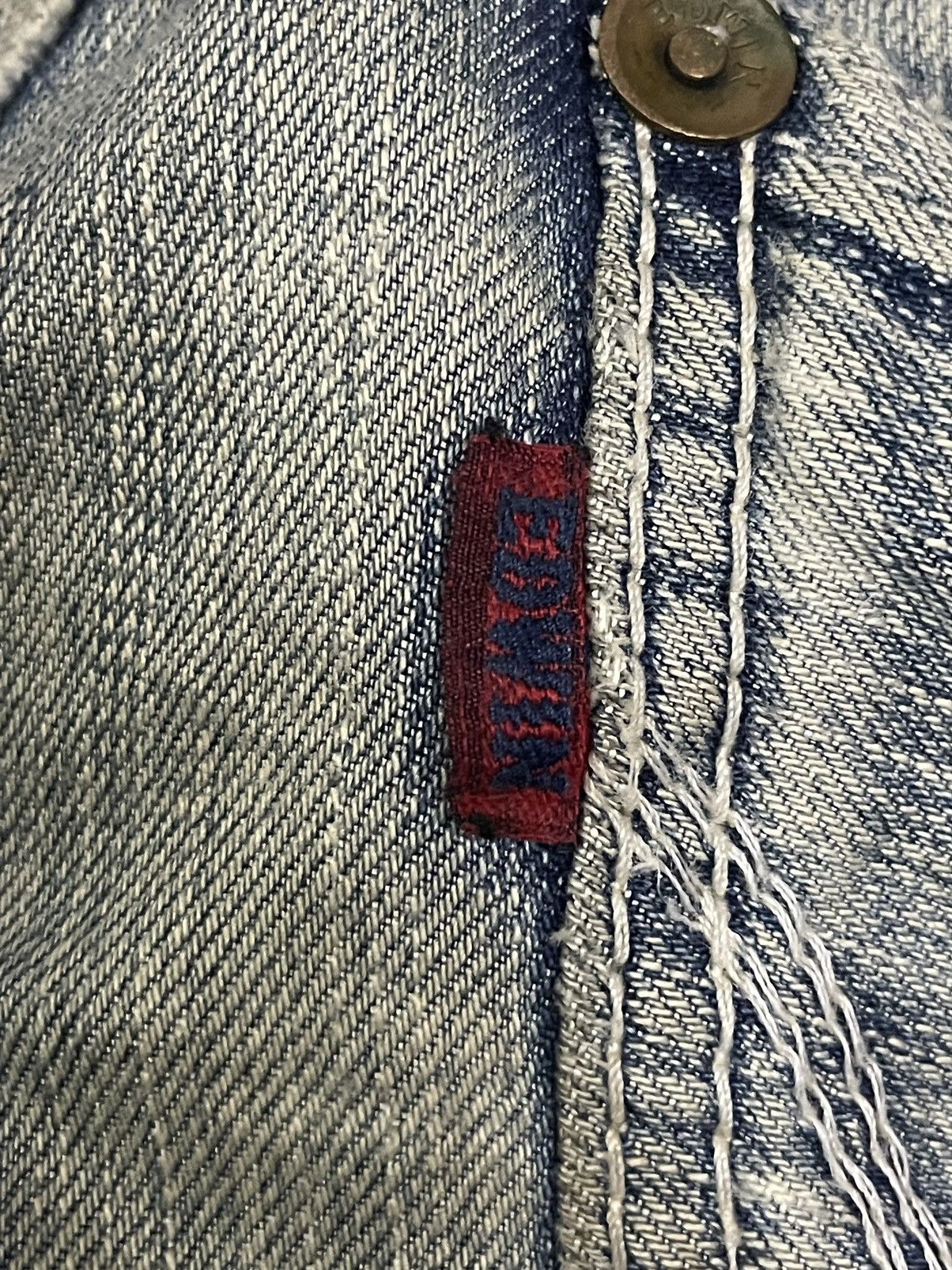 Edwin Vintage Edwin Blue Trip Carpenter Buckle Back Rusty Jeans Size US 29 - 18 Thumbnail