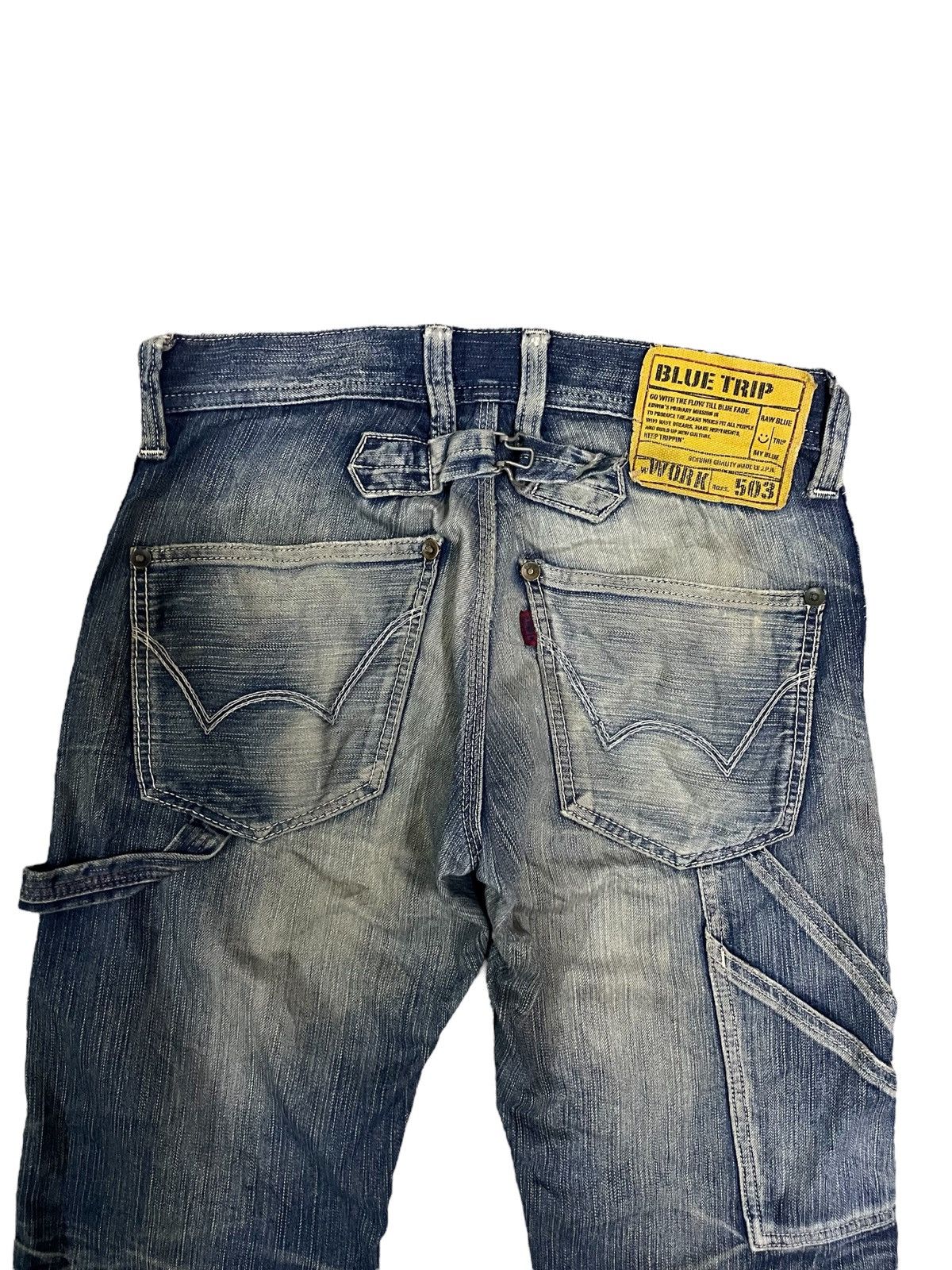 Edwin Vintage Edwin Blue Trip Carpenter Buckle Back Rusty Jeans Size US 29 - 9 Thumbnail