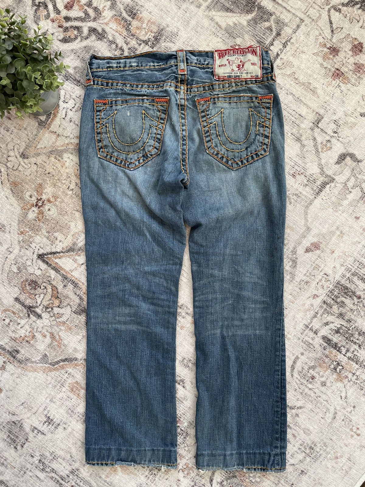 True Religion × Vintage Vintage Rare True Religion Double Contrast Stitch Jeans Size US 34 / EU 50 - 3 Thumbnail