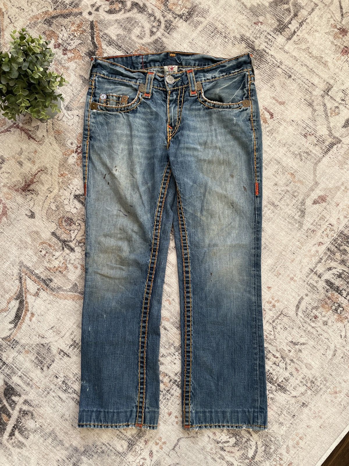 True Religion × Vintage Vintage Rare True Religion Double Contrast Stitch Jeans Size US 34 / EU 50 - 1 Thumbnail