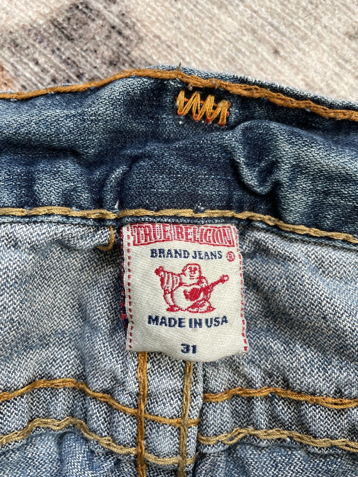 True Religion × Vintage Vintage Rare True Religion Double Contrast Stitch Jeans Size US 34 / EU 50 - 5 Thumbnail