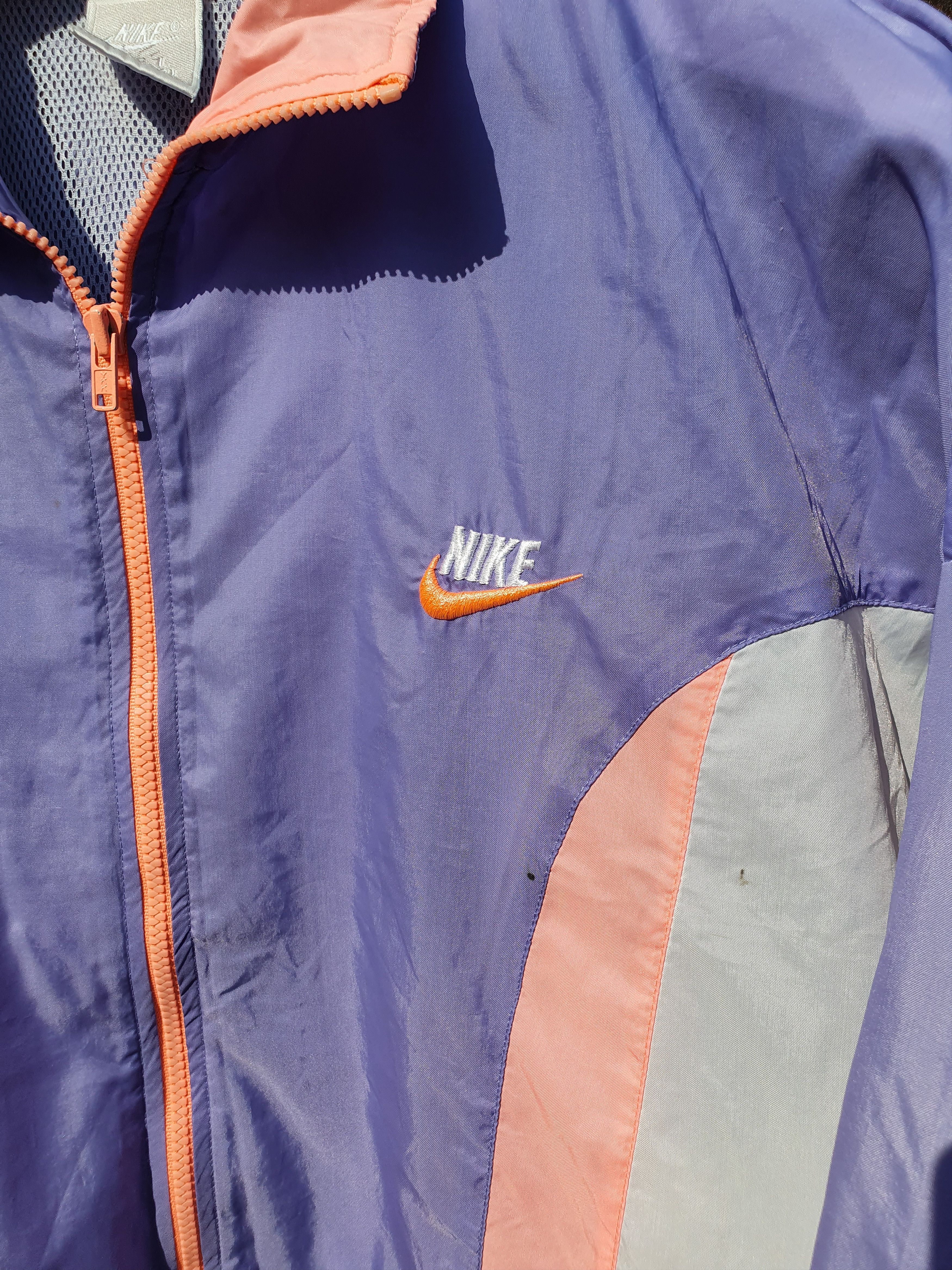 Nike × Vintage Vintage 90s NIKE Running Light Nylon Jacket Track Top Size US L / EU 52-54 / 3 - 10 Thumbnail
