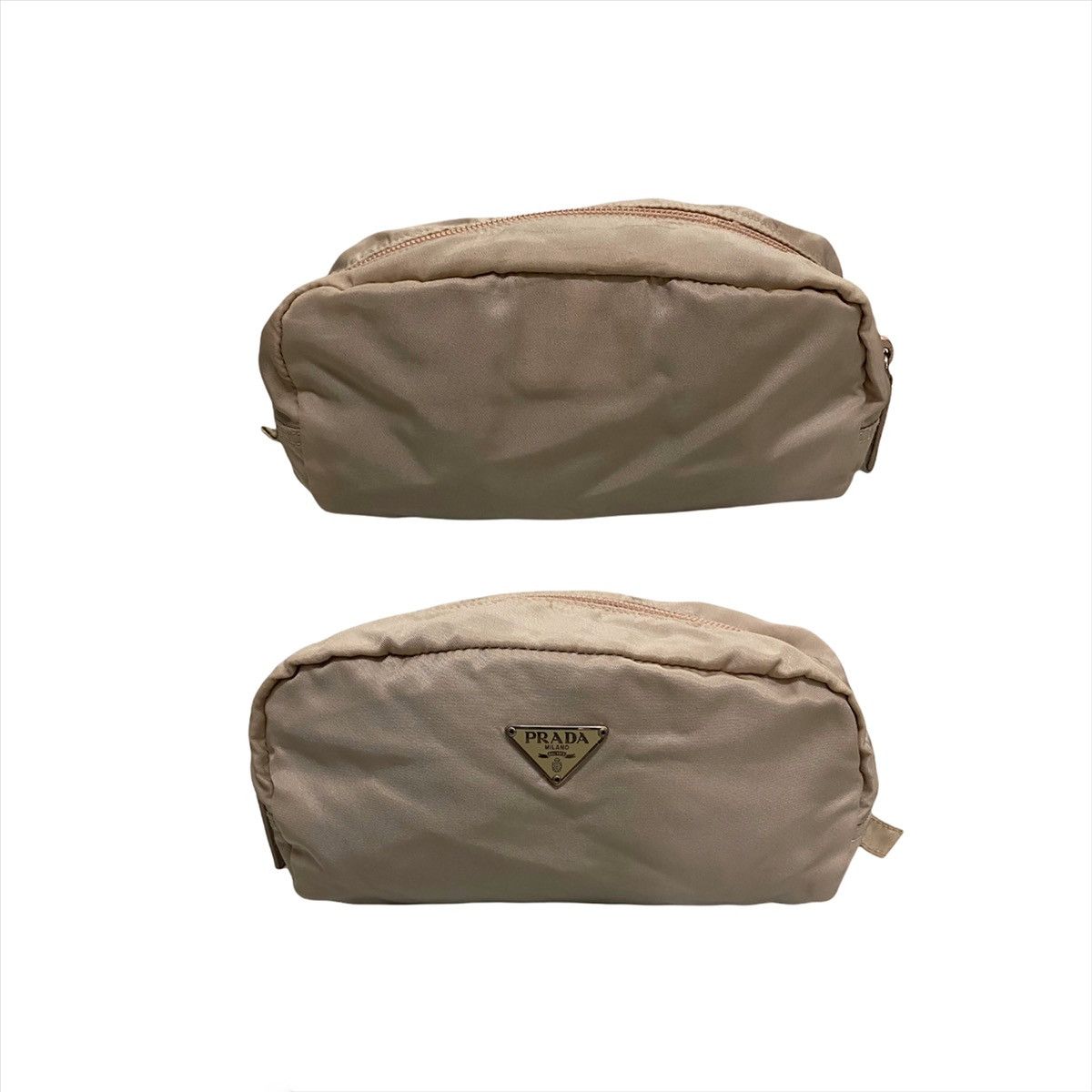 Prada zipper cosmetic online bag