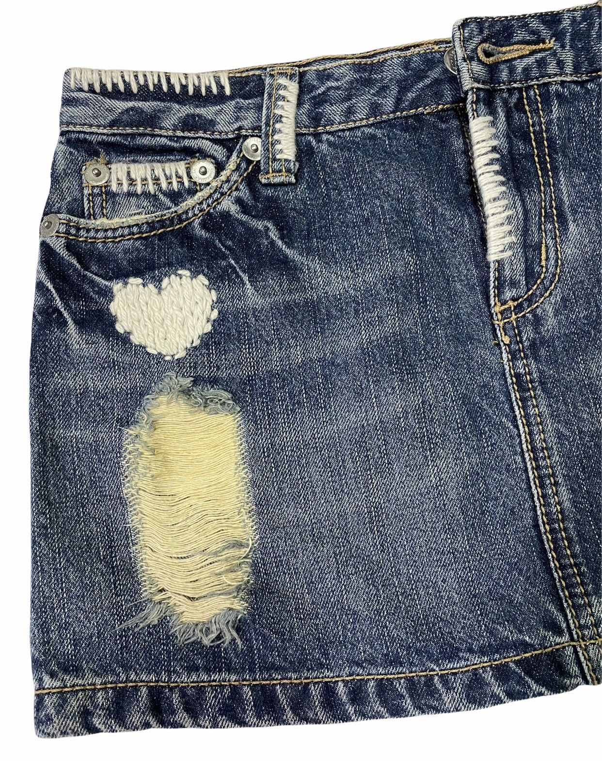 semanticdesign Semanticdesign Distressed Denim Skirt Size 30" / US 8 / IT 44 - 3 Thumbnail