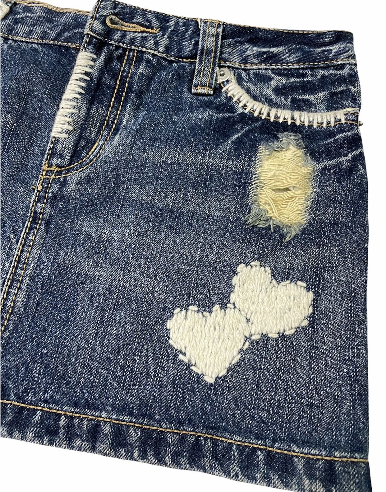 semanticdesign Semanticdesign Distressed Denim Skirt Size 30" / US 8 / IT 44 - 4 Thumbnail