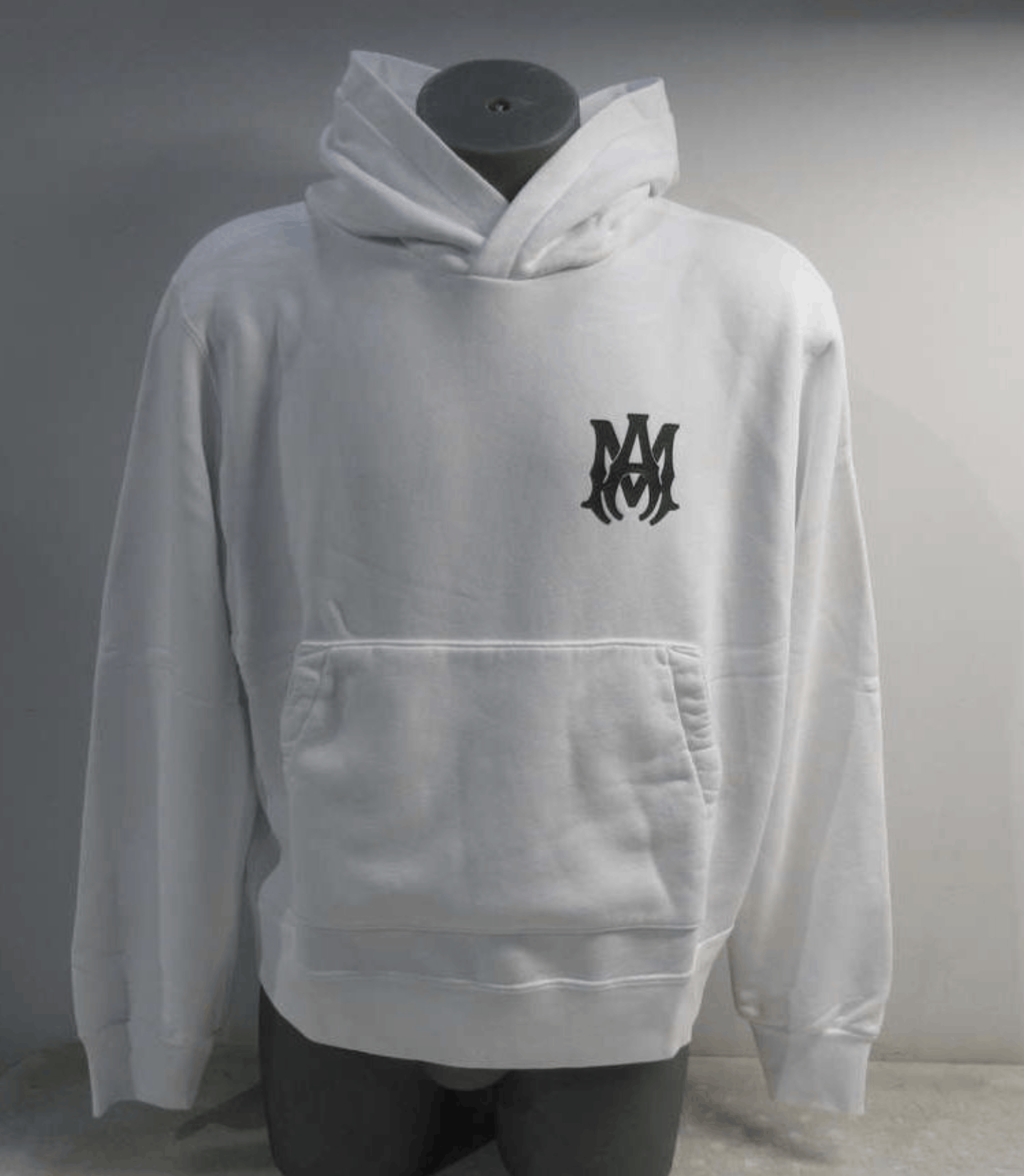 Amiri AMIRI Logo Print Cotton hoodie white | Grailed