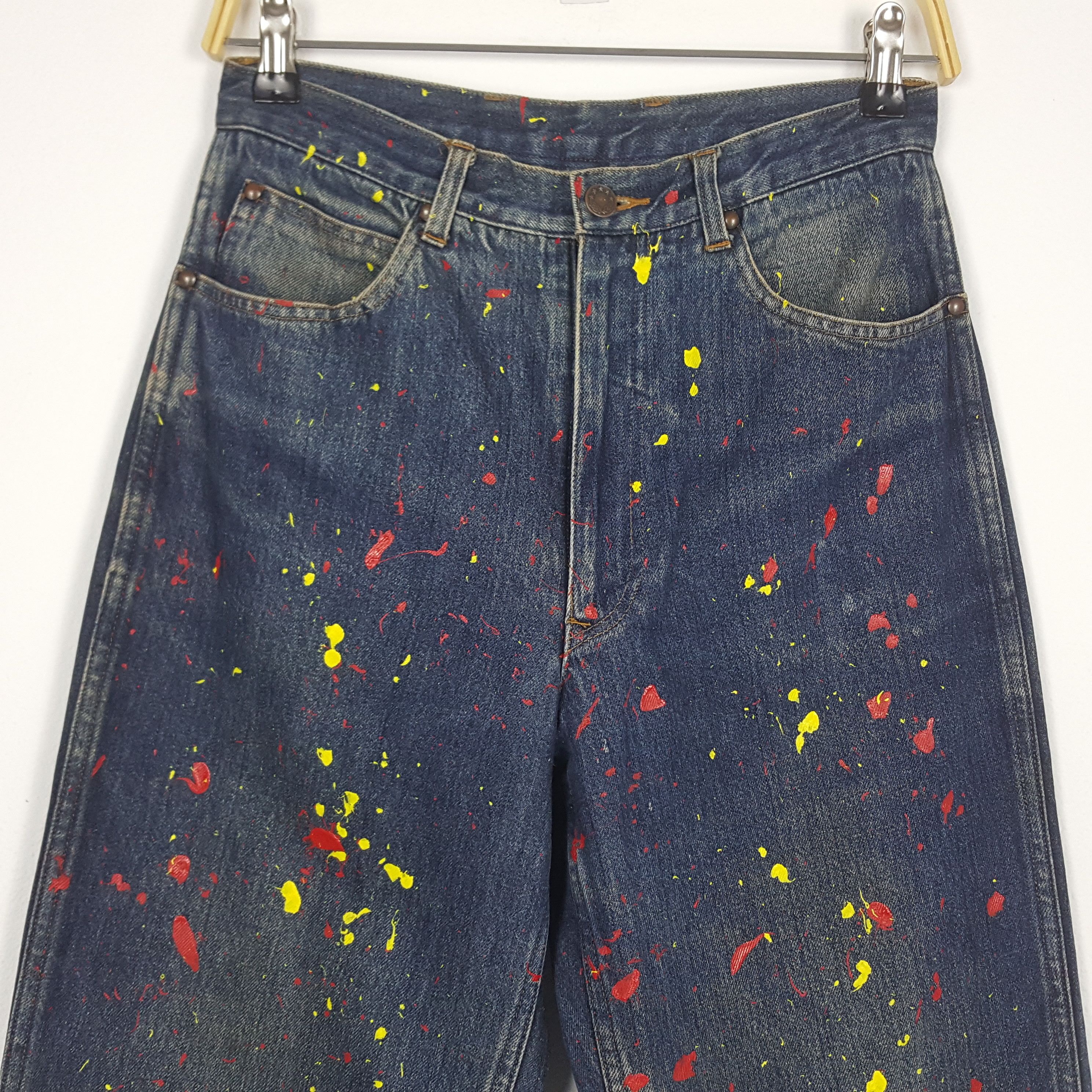 Comme des Garcons Homme × Japanese Brand × Vintage Vintage COMME des CARCONS HOME Painting Style Jeans Size US 28 / EU 44 - 4 Thumbnail
