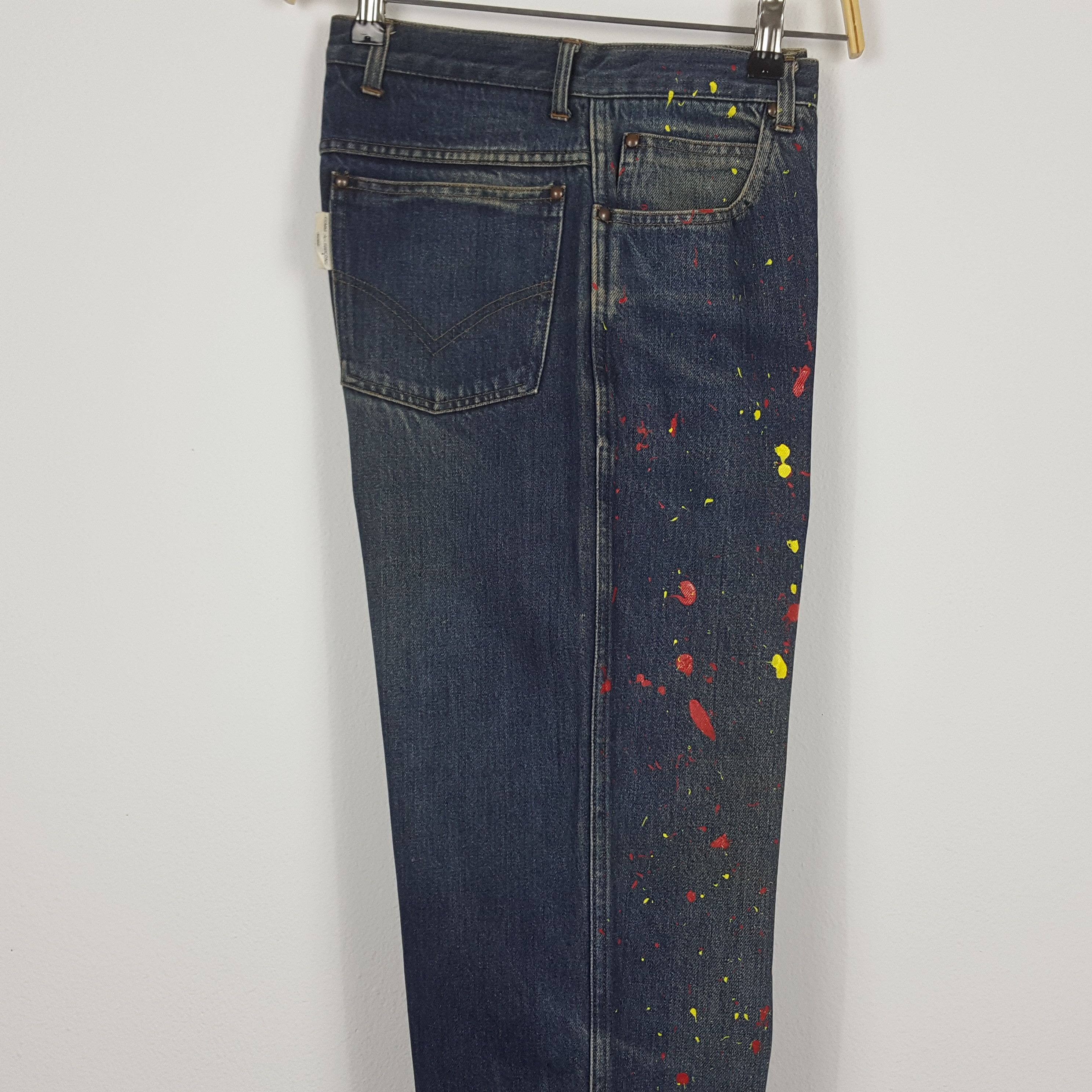 Comme des Garcons Homme × Japanese Brand × Vintage Vintage COMME des CARCONS HOME Painting Style Jeans Size US 28 / EU 44 - 8 Thumbnail
