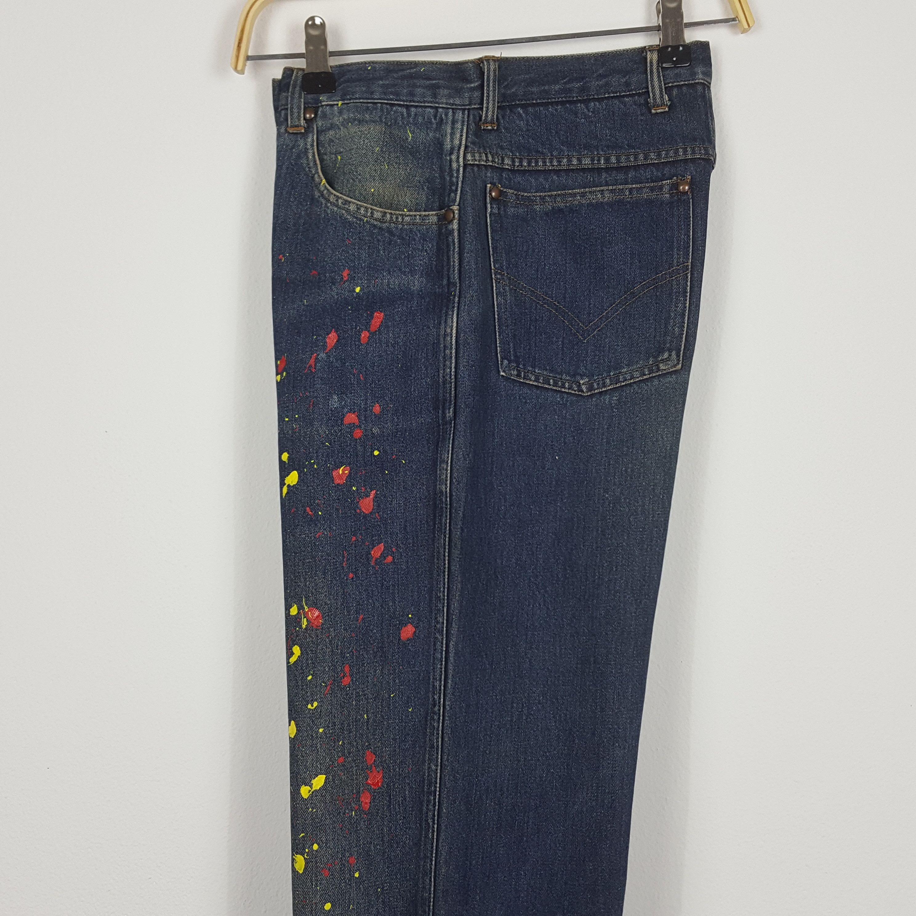 Comme des Garcons Homme × Japanese Brand × Vintage Vintage COMME des CARCONS HOME Painting Style Jeans Size US 28 / EU 44 - 10 Thumbnail