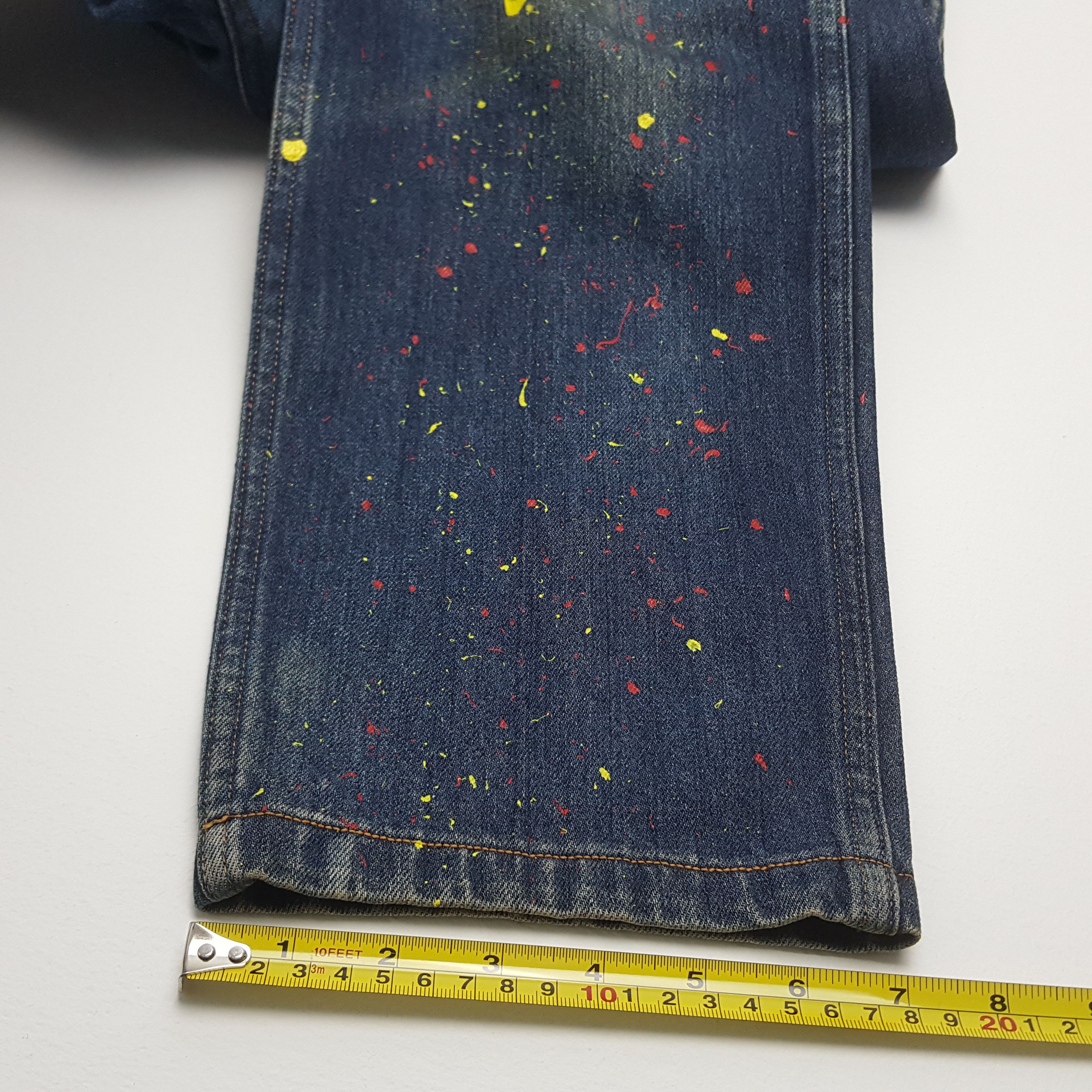 Comme des Garcons Homme × Japanese Brand × Vintage Vintage COMME des CARCONS HOME Painting Style Jeans Size US 28 / EU 44 - 20 Thumbnail