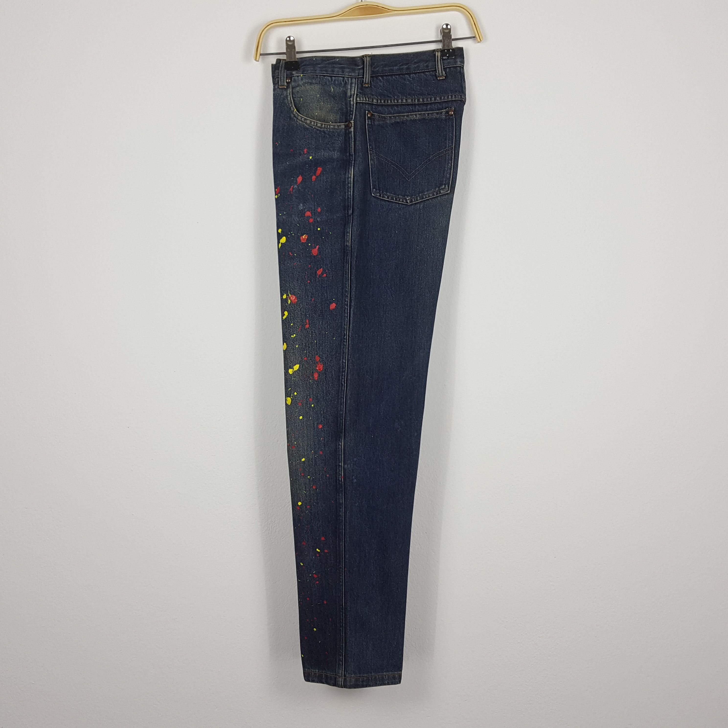 Comme des Garcons Homme × Japanese Brand × Vintage Vintage COMME des CARCONS HOME Painting Style Jeans Size US 28 / EU 44 - 12 Thumbnail