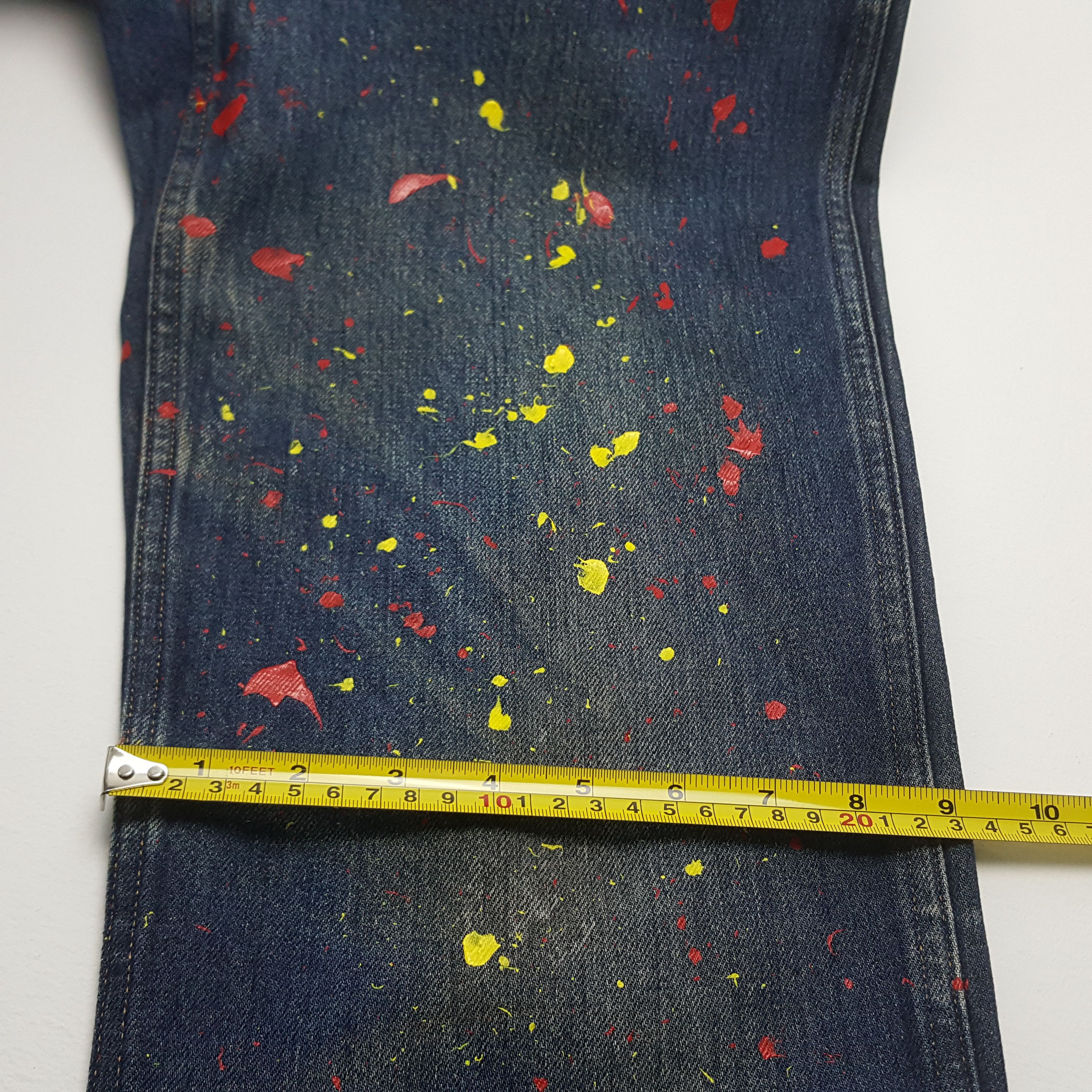 Comme des Garcons Homme × Japanese Brand × Vintage Vintage COMME des CARCONS HOME Painting Style Jeans Size US 28 / EU 44 - 21 Thumbnail