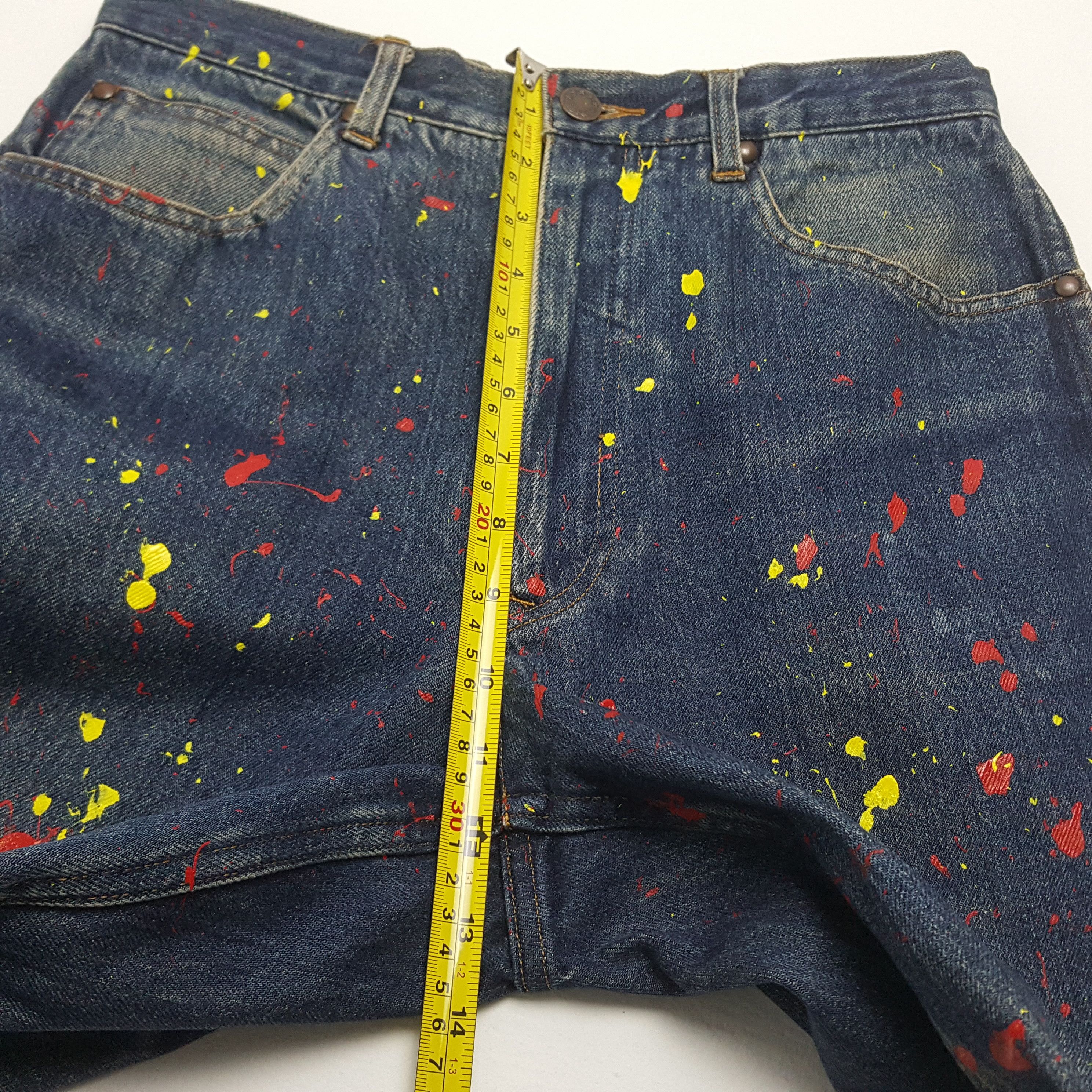 Comme des Garcons Homme × Japanese Brand × Vintage Vintage COMME des CARCONS HOME Painting Style Jeans Size US 28 / EU 44 - 19 Thumbnail