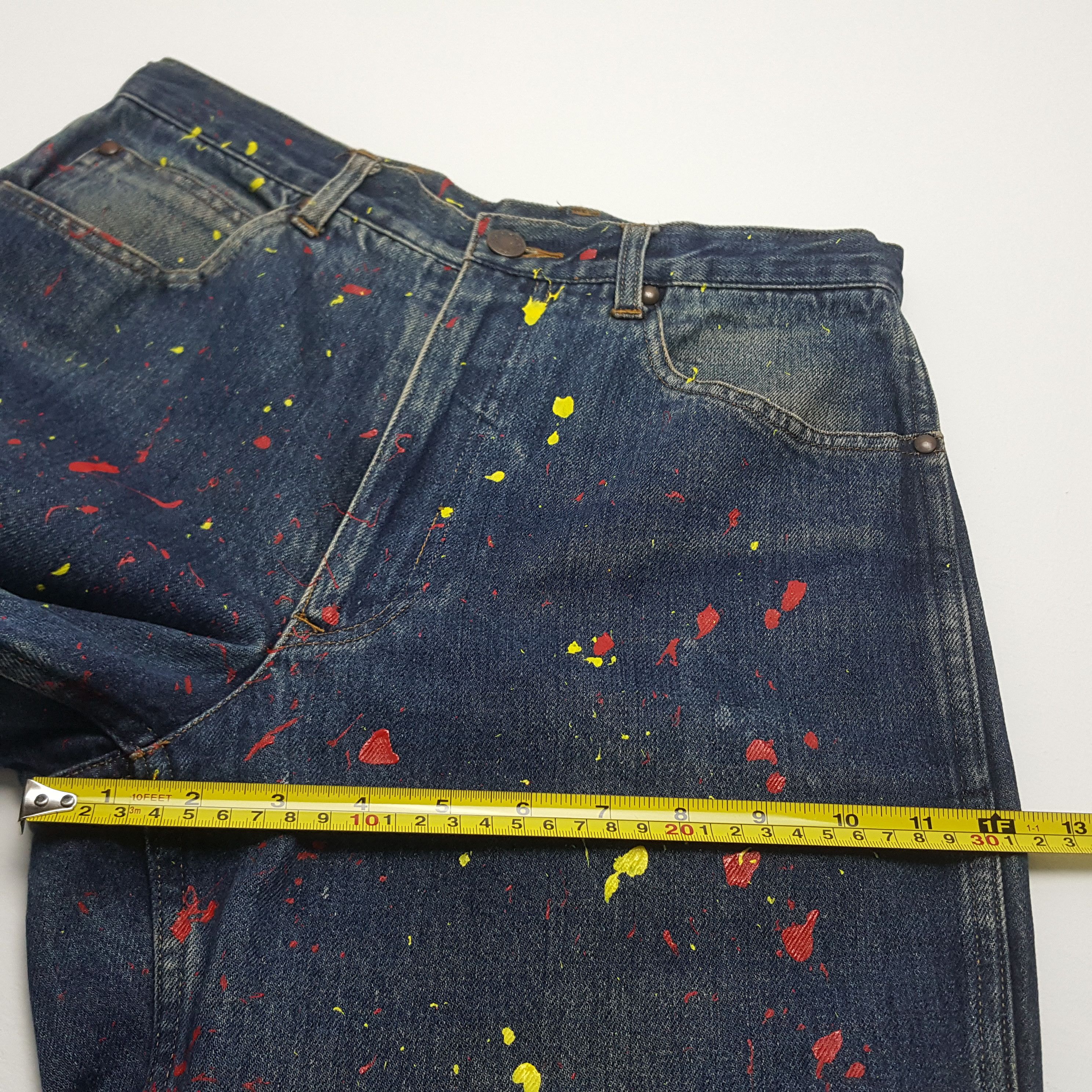 Comme des Garcons Homme × Japanese Brand × Vintage Vintage COMME des CARCONS HOME Painting Style Jeans Size US 28 / EU 44 - 17 Thumbnail