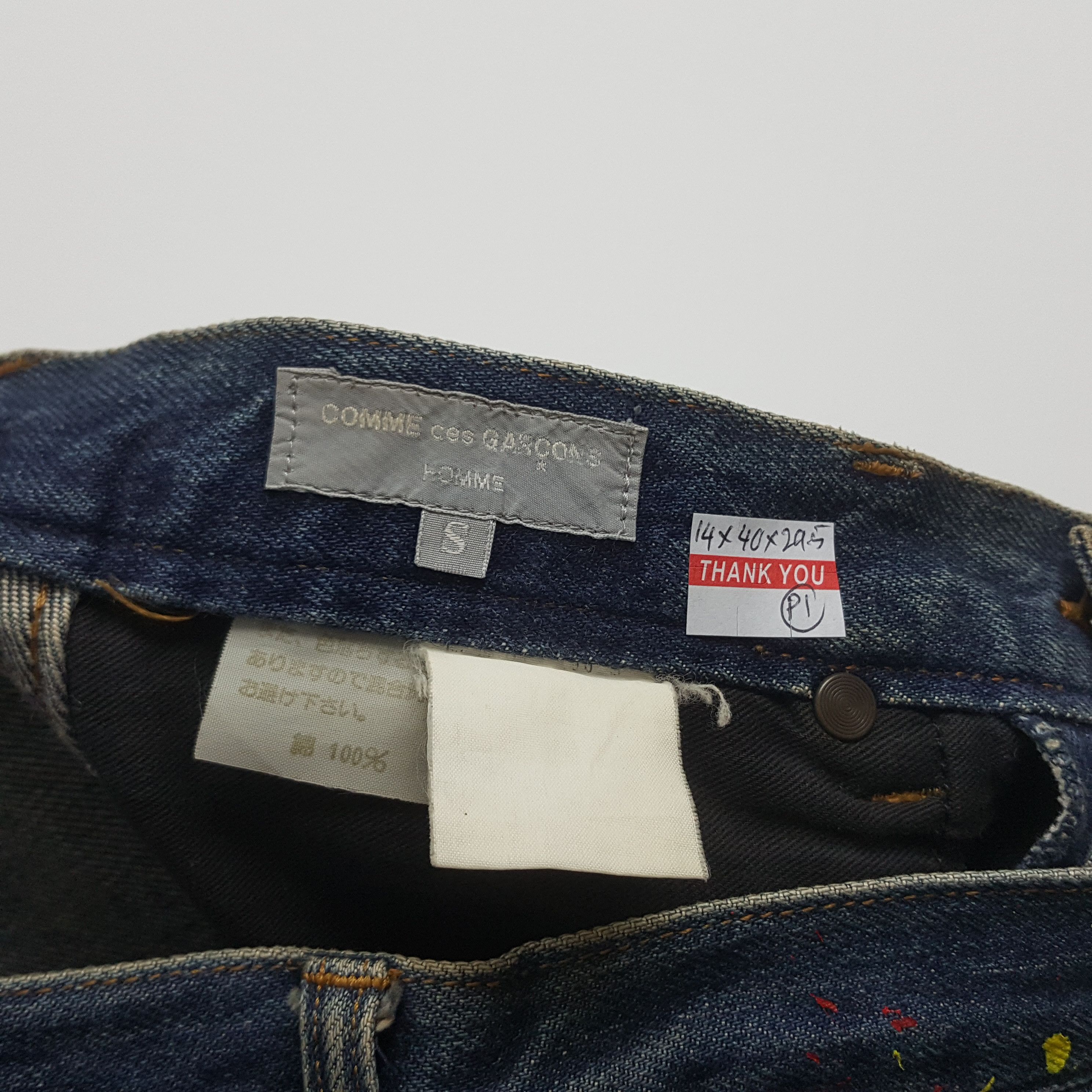 Comme des Garcons Homme × Japanese Brand × Vintage Vintage COMME des CARCONS HOME Painting Style Jeans Size US 28 / EU 44 - 15 Thumbnail