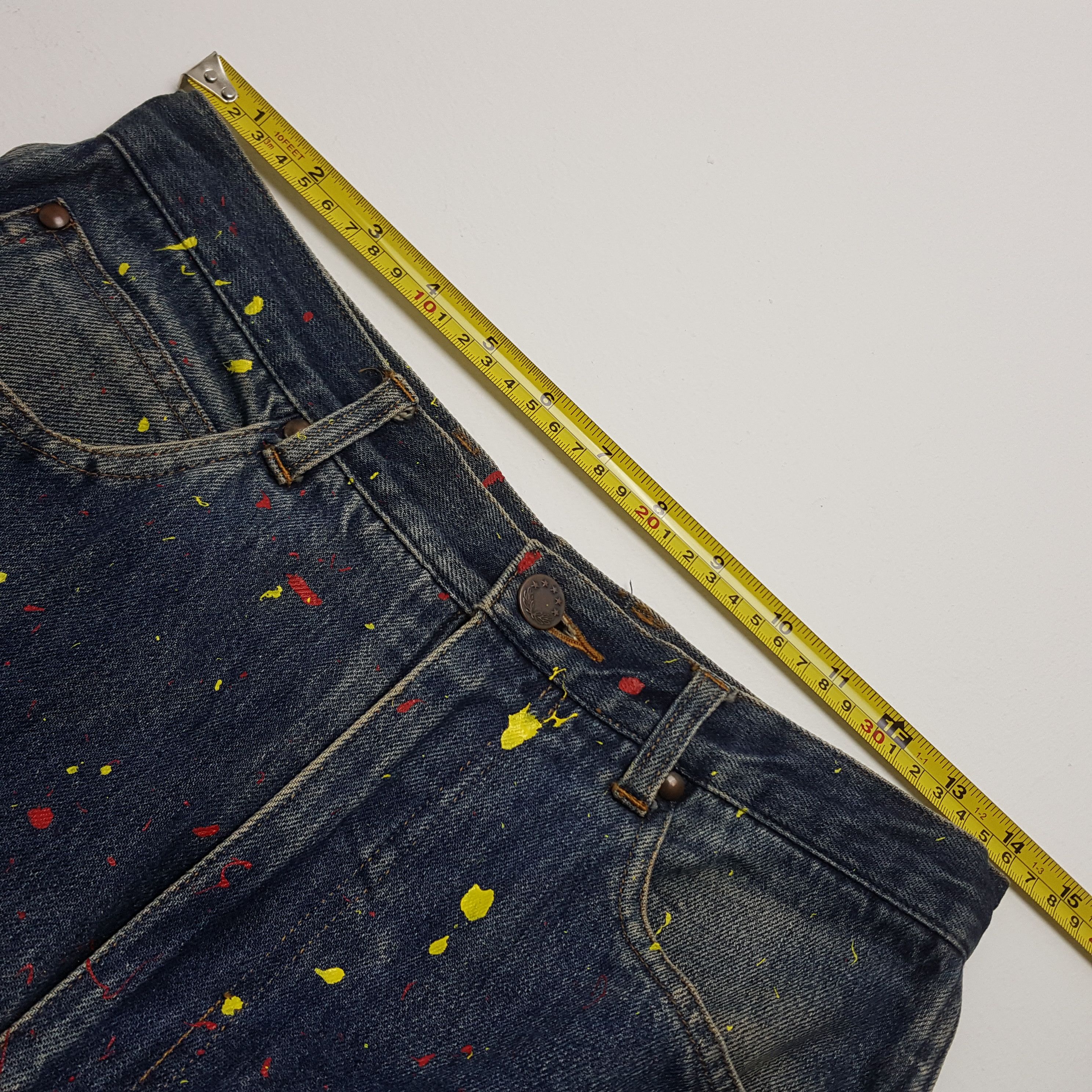Comme des Garcons Homme × Japanese Brand × Vintage Vintage COMME des CARCONS HOME Painting Style Jeans Size US 28 / EU 44 - 18 Thumbnail