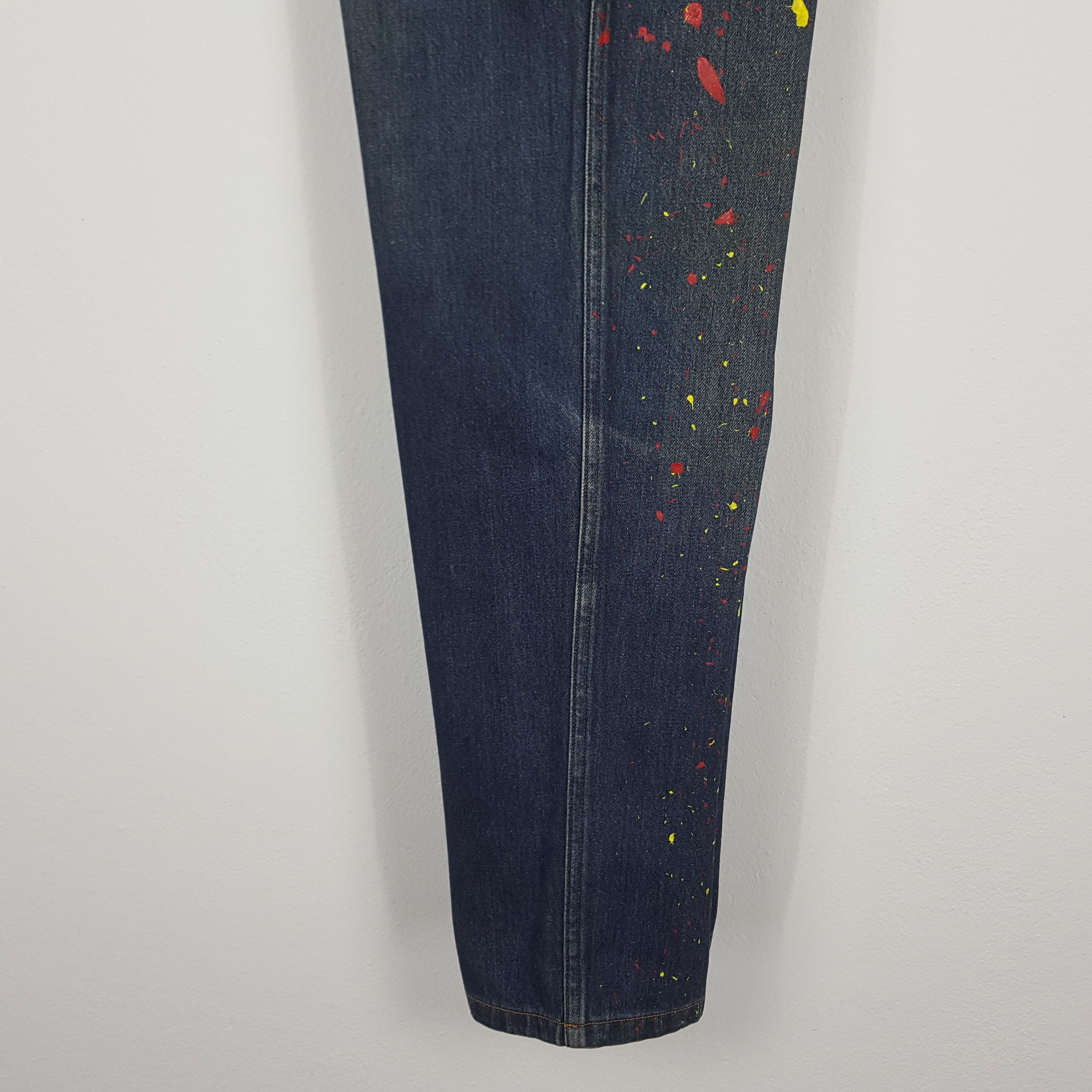 Comme des Garcons Homme × Japanese Brand × Vintage Vintage COMME des CARCONS HOME Painting Style Jeans Size US 28 / EU 44 - 13 Thumbnail