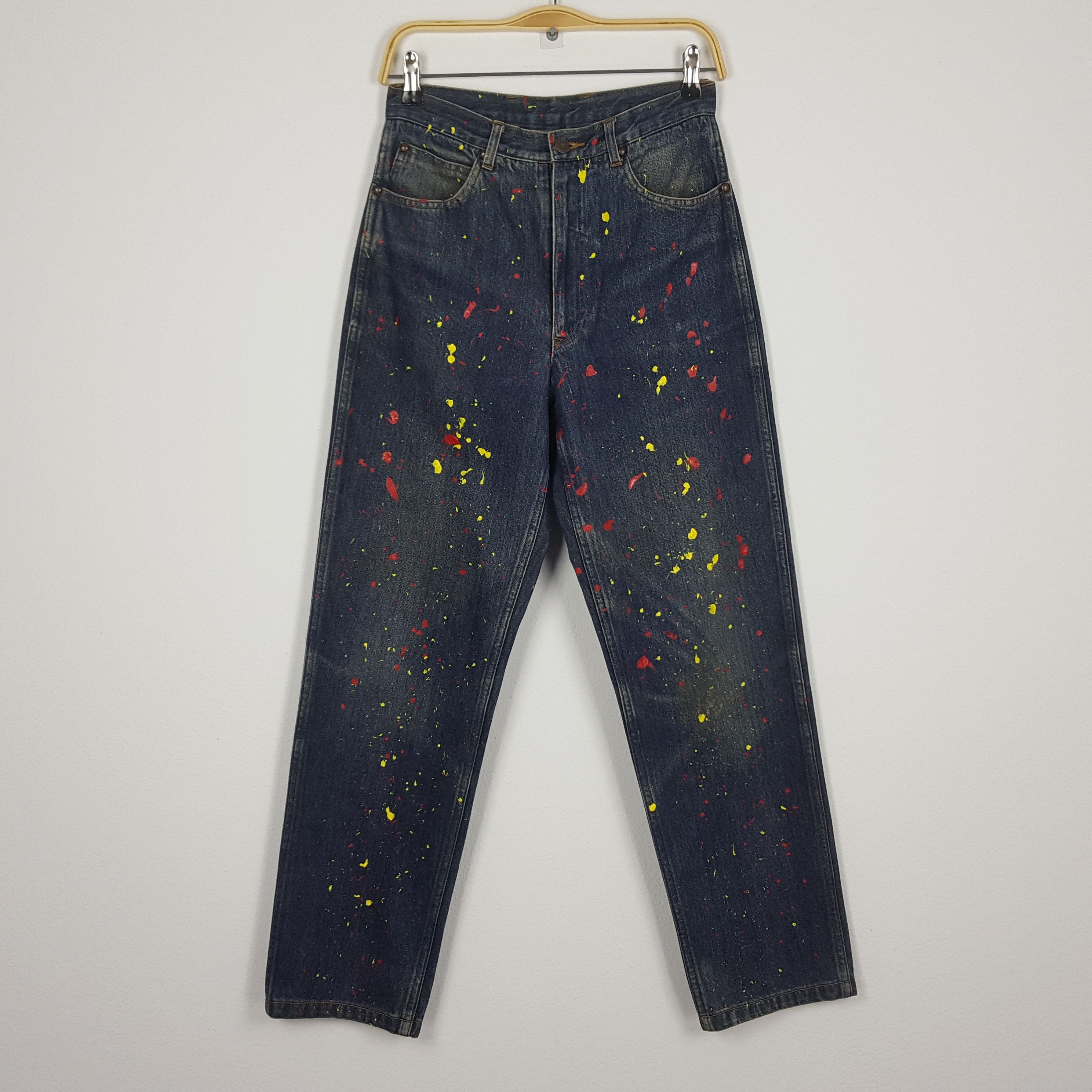 Comme des Garcons Homme × Japanese Brand × Vintage Vintage COMME des CARCONS HOME Painting Style Jeans Size US 28 / EU 44 - 1 Thumbnail