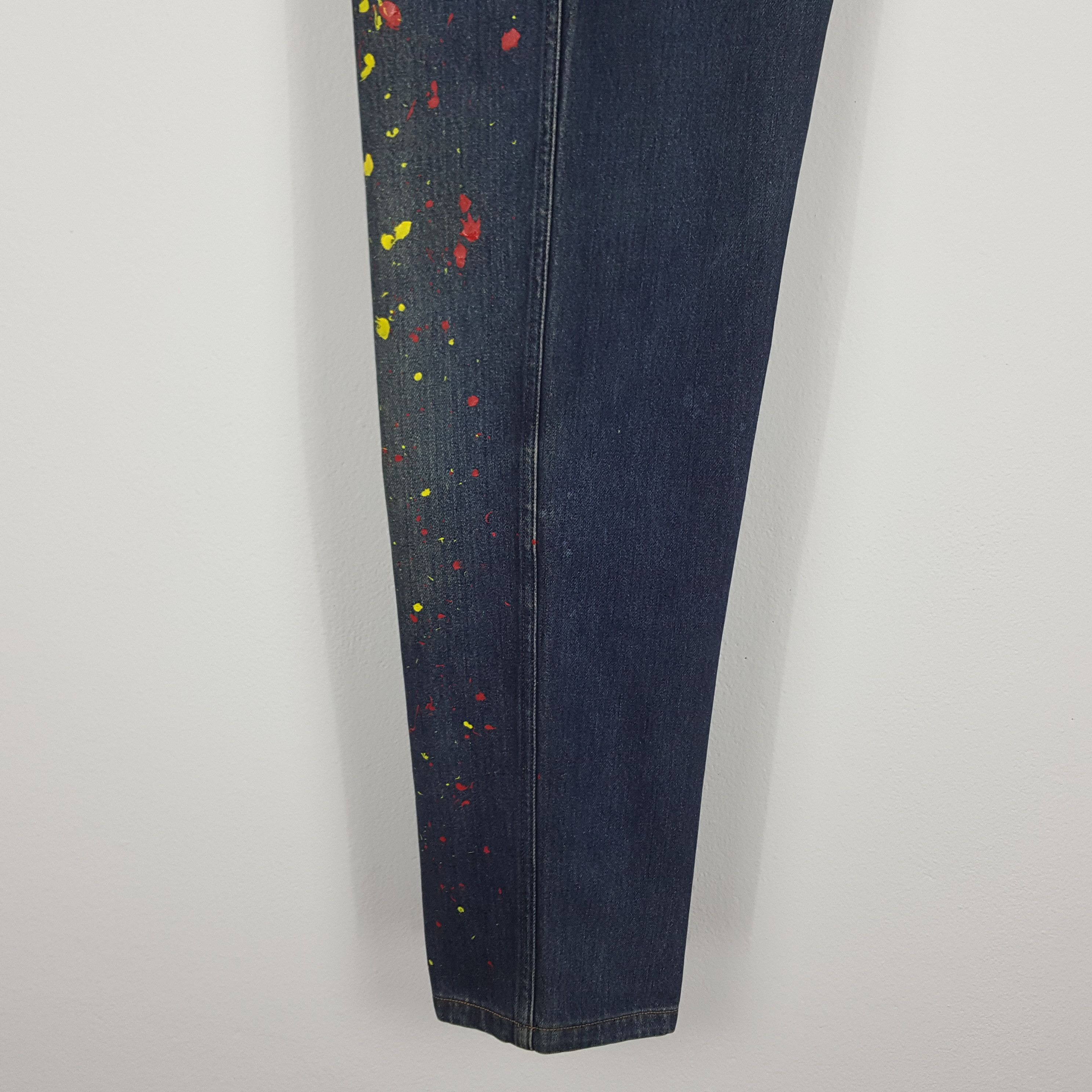 Comme des Garcons Homme × Japanese Brand × Vintage Vintage COMME des CARCONS HOME Painting Style Jeans Size US 28 / EU 44 - 9 Thumbnail
