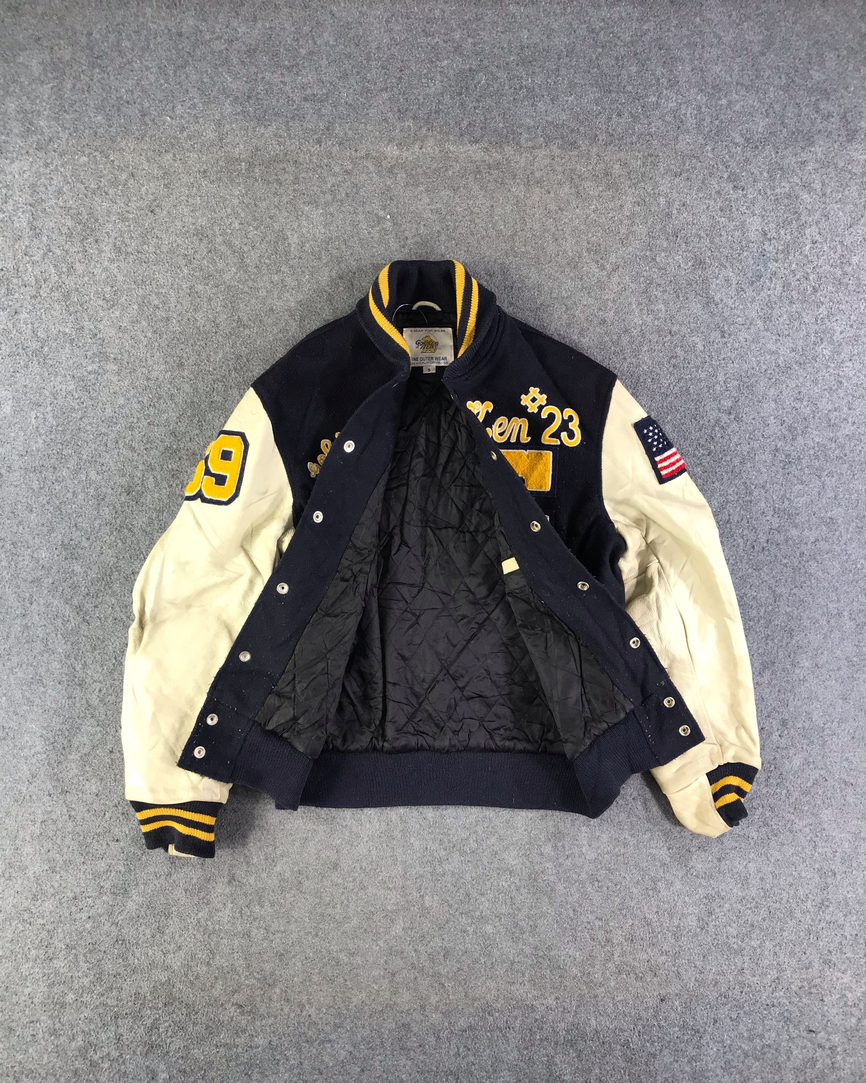 Golden Bear × Vintage Vintage Golden Bear Patchwork Letterman Varsity Jacket-JC178 Size US S / EU 44-46 / 1 - 2 Thumbnail