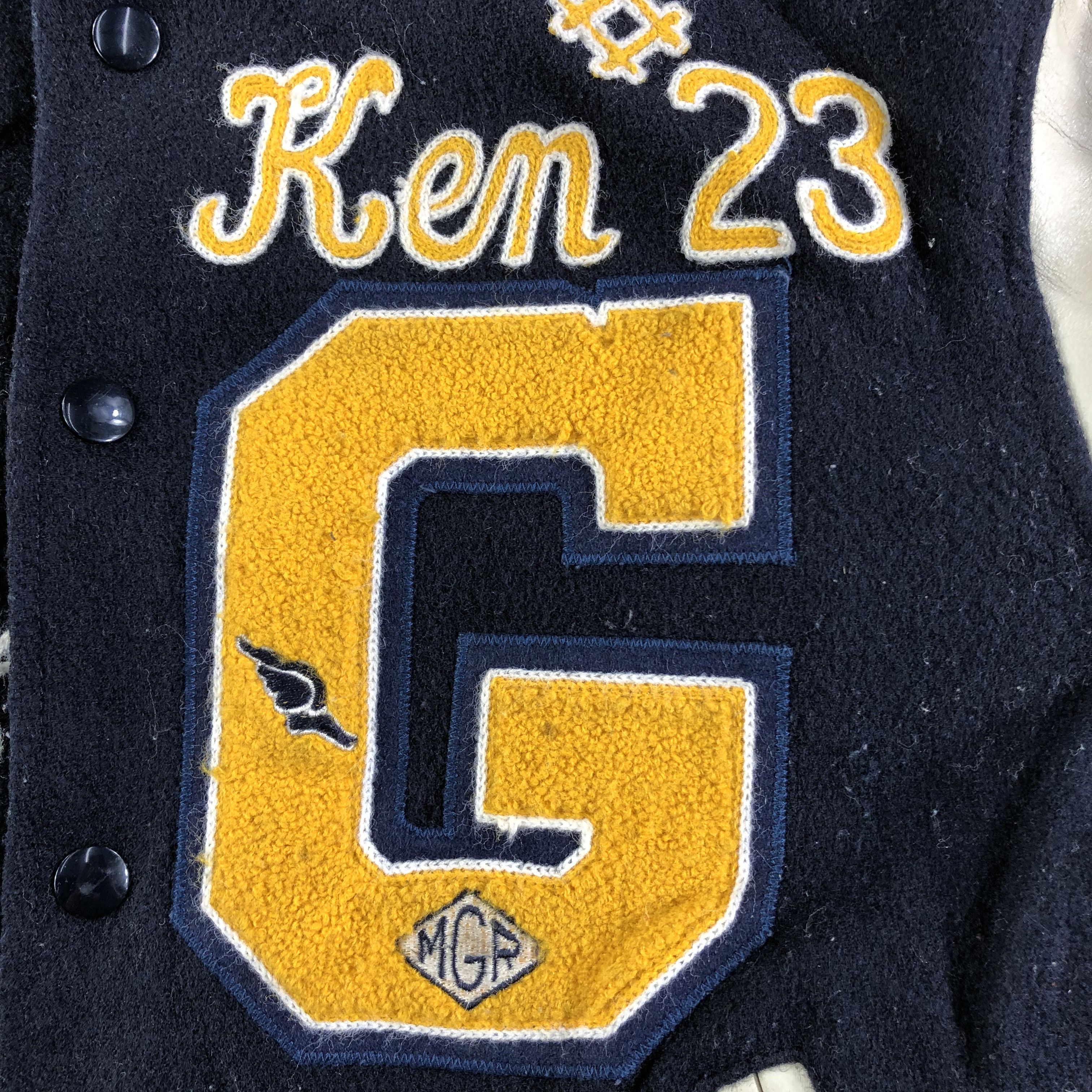 Golden Bear × Vintage Vintage Golden Bear Patchwork Letterman Varsity Jacket-JC178 Size US S / EU 44-46 / 1 - 5 Thumbnail