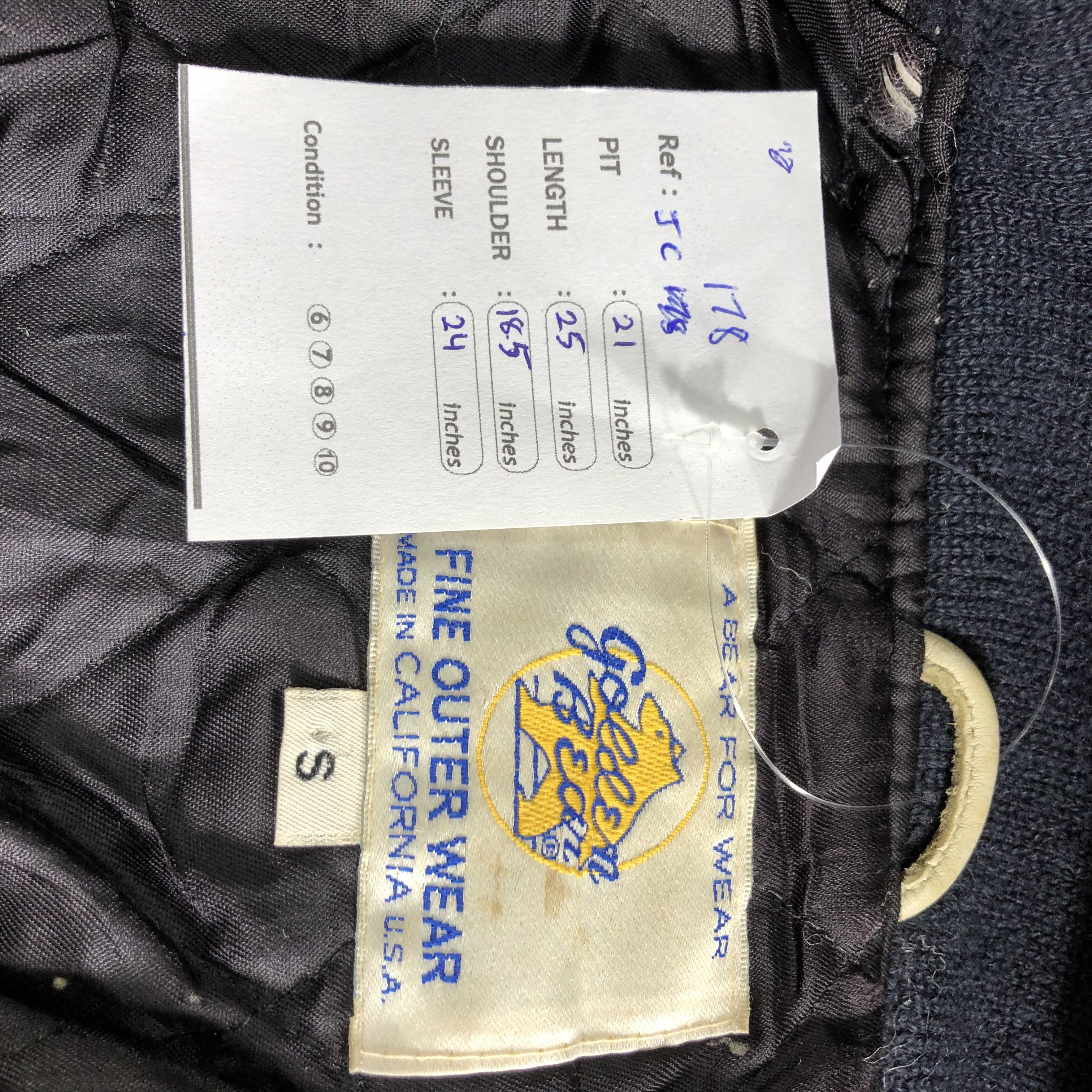 Golden Bear × Vintage Vintage Golden Bear Patchwork Letterman Varsity Jacket-JC178 Size US S / EU 44-46 / 1 - 12 Thumbnail