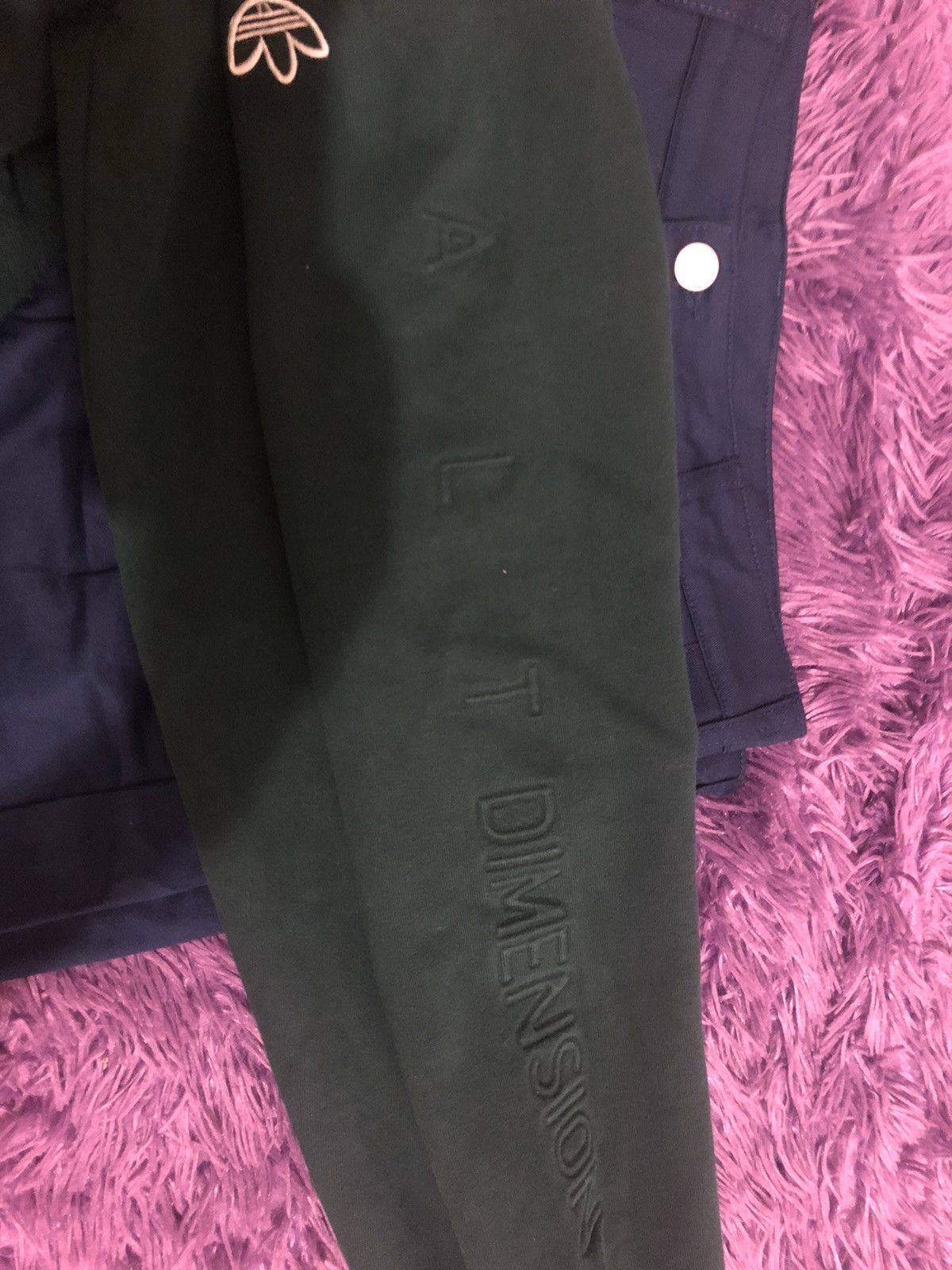 Alexander Wang x Adidas green Inside Out Sweatpants
