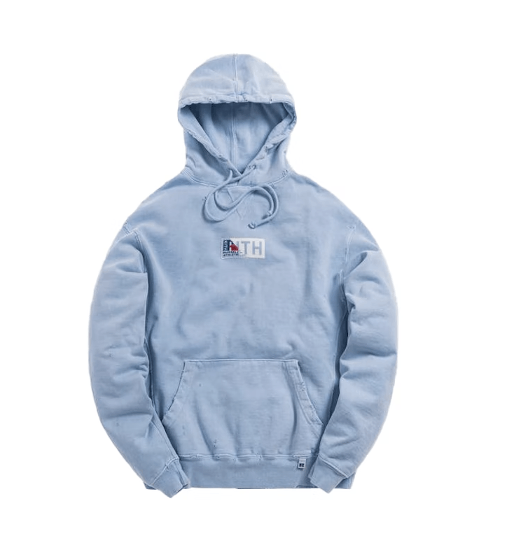 image of Kith x Russell Athletic Vintage Hoodie Chambray Blue, Men's (Size Small)