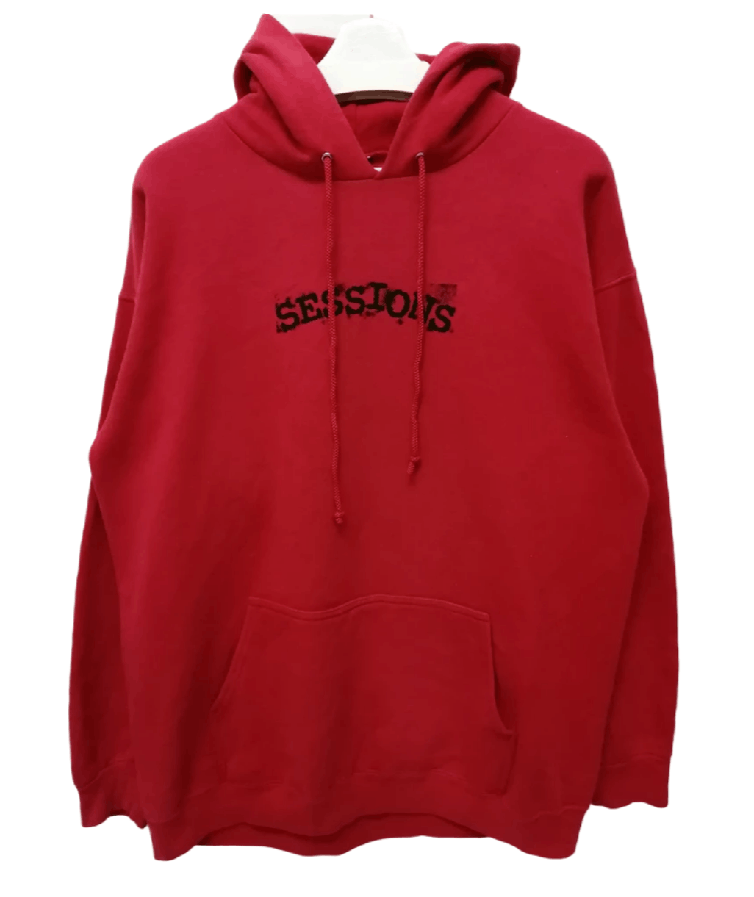 Sessions Vintage SESSIONS Skateboard Spell Out Hoodie Size US L / EU 52-54 / 3 - 1 Thumbnail