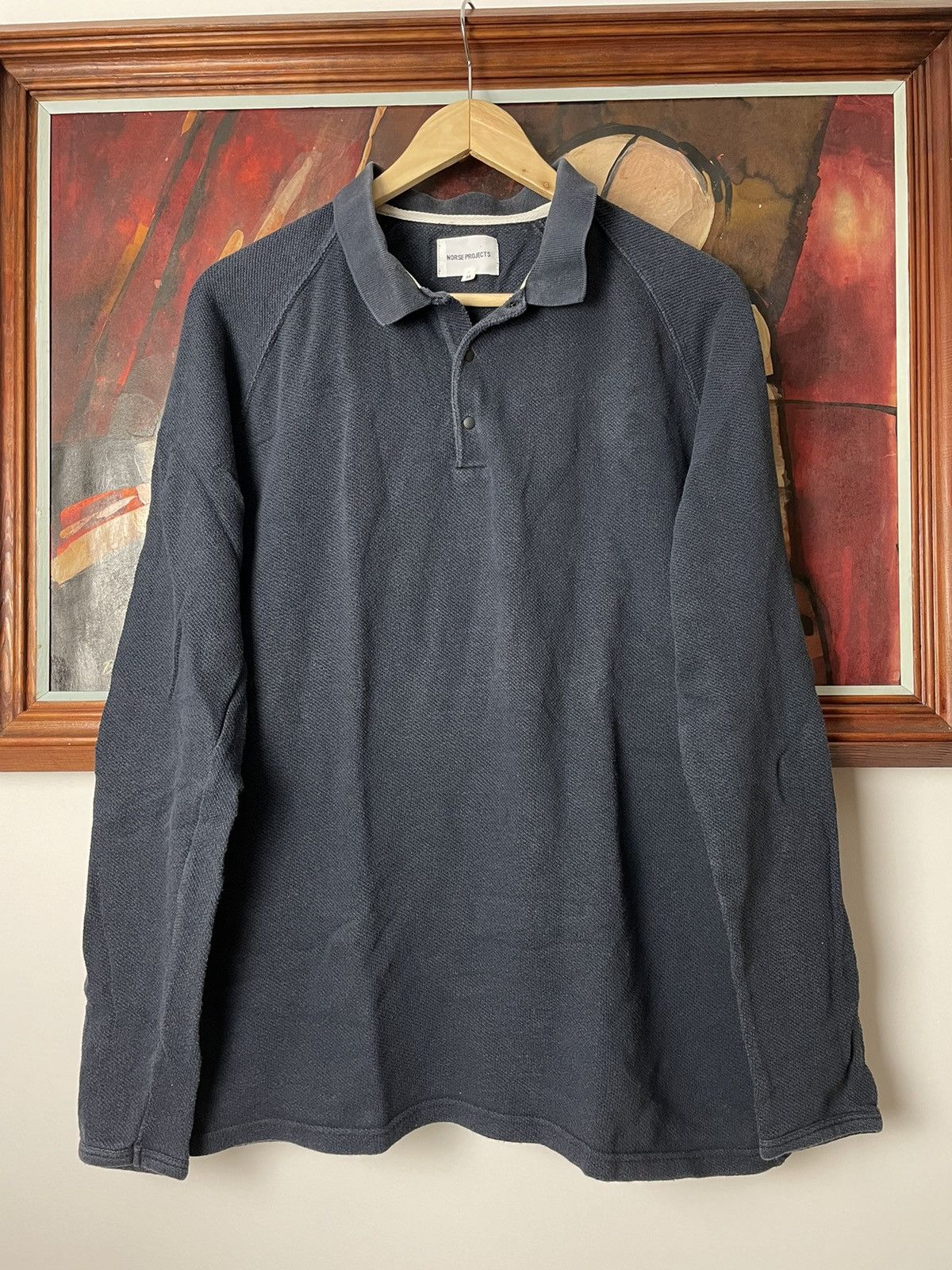 Norse Projects Norse Projects Navy Polo Longsleeve Basic High Quality Size US M / EU 48-50 / 2 - 1 Thumbnail
