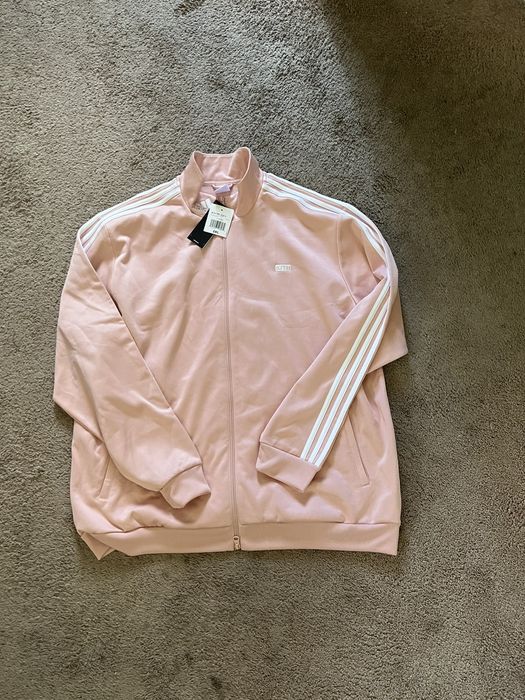 Adidas ADIDAS X KITH TRACK TOP JACKET VAPOR PINK WHITE SZ 2XL