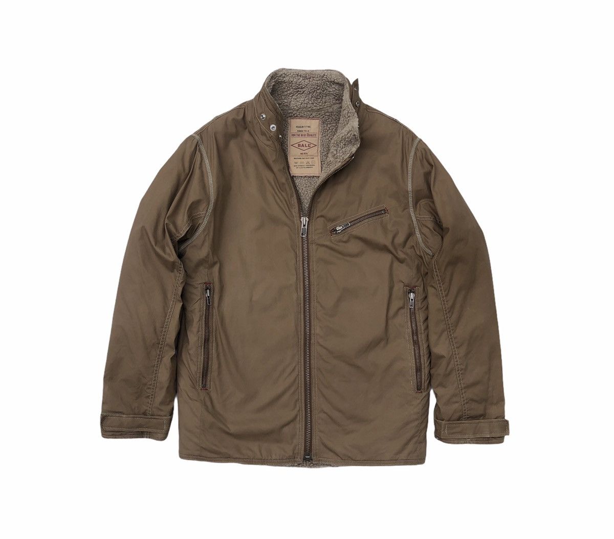 Japanese Brand BALL Brands Riders Motorcycle Sherpa Wax Jacket Size US L / EU 52-54 / 3 - 1 Thumbnail